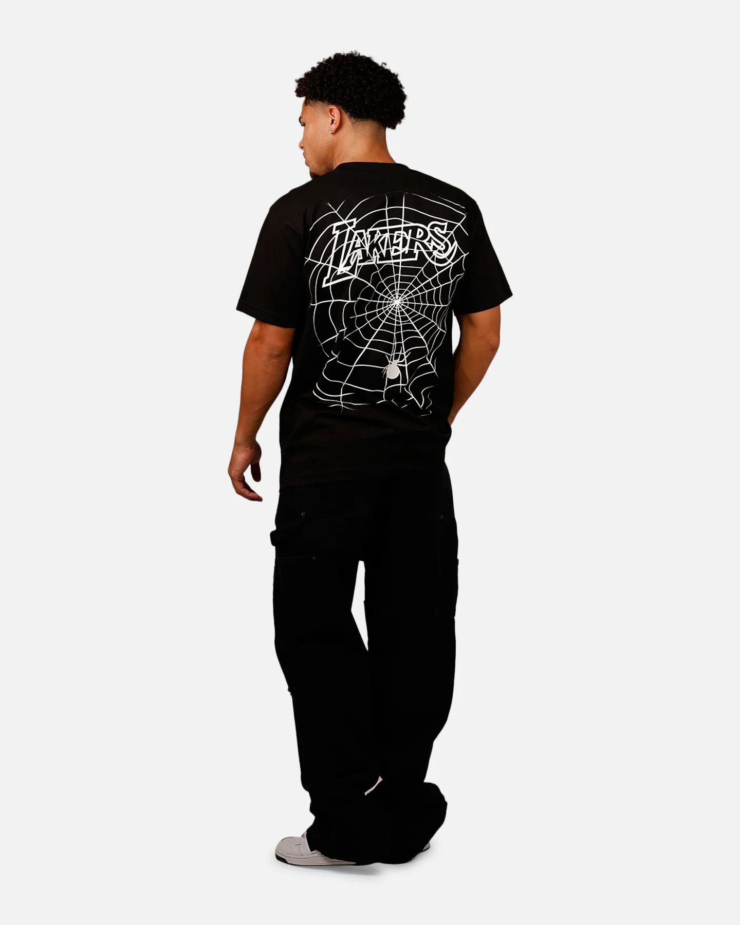 Mitchell & Ness Los Angeles Lakers Web T-Shirt Black - Image 6