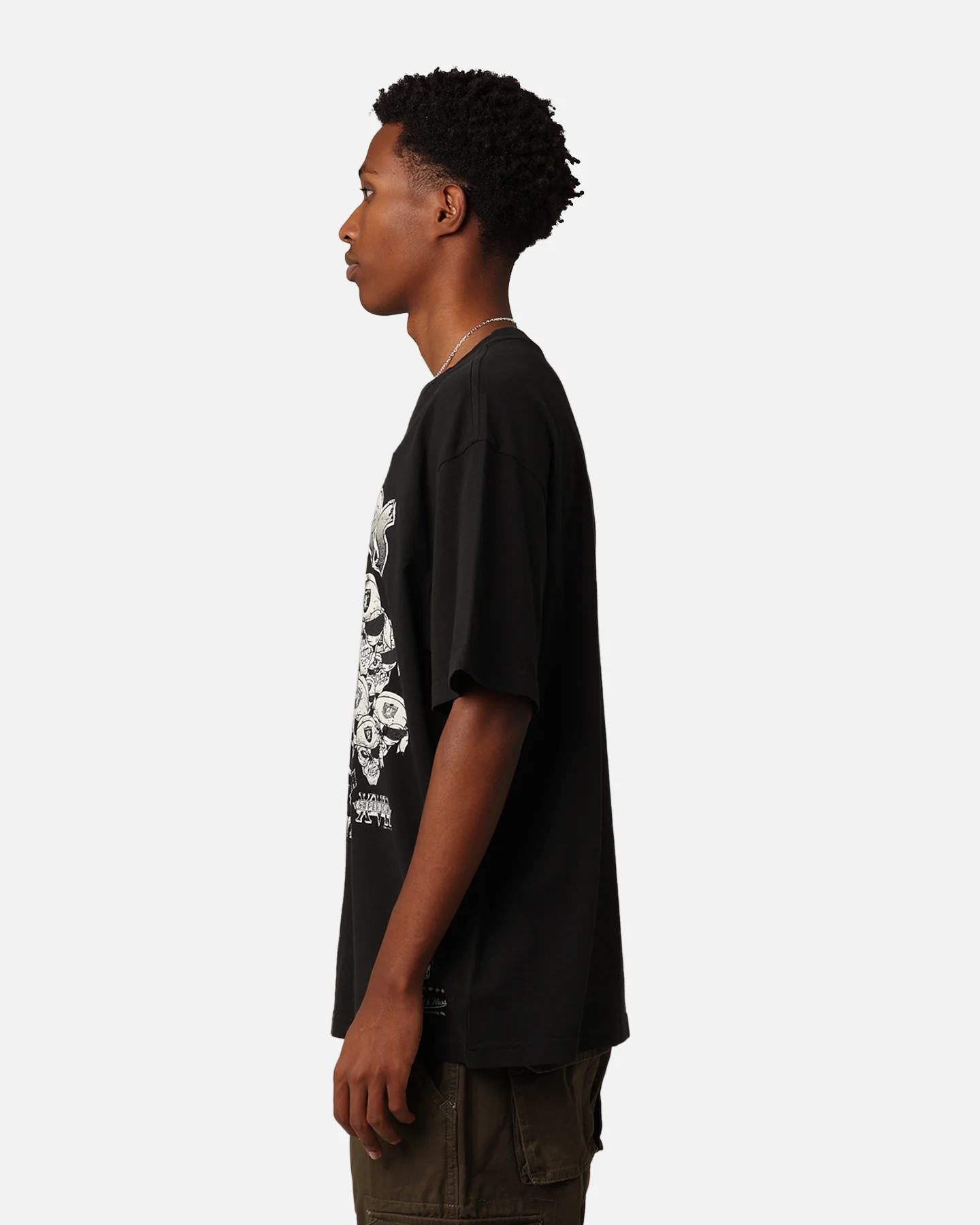 Mitchell & Ness Los Angeles Raiders Journey To Florida T-Shirt Faded Black - Image 6