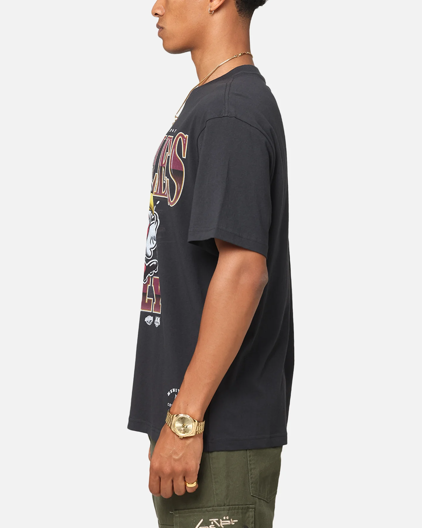Mitchell & Ness Manly Warringah Sea Eagles Mascot Character T-Shirt Faded Black - Image 5