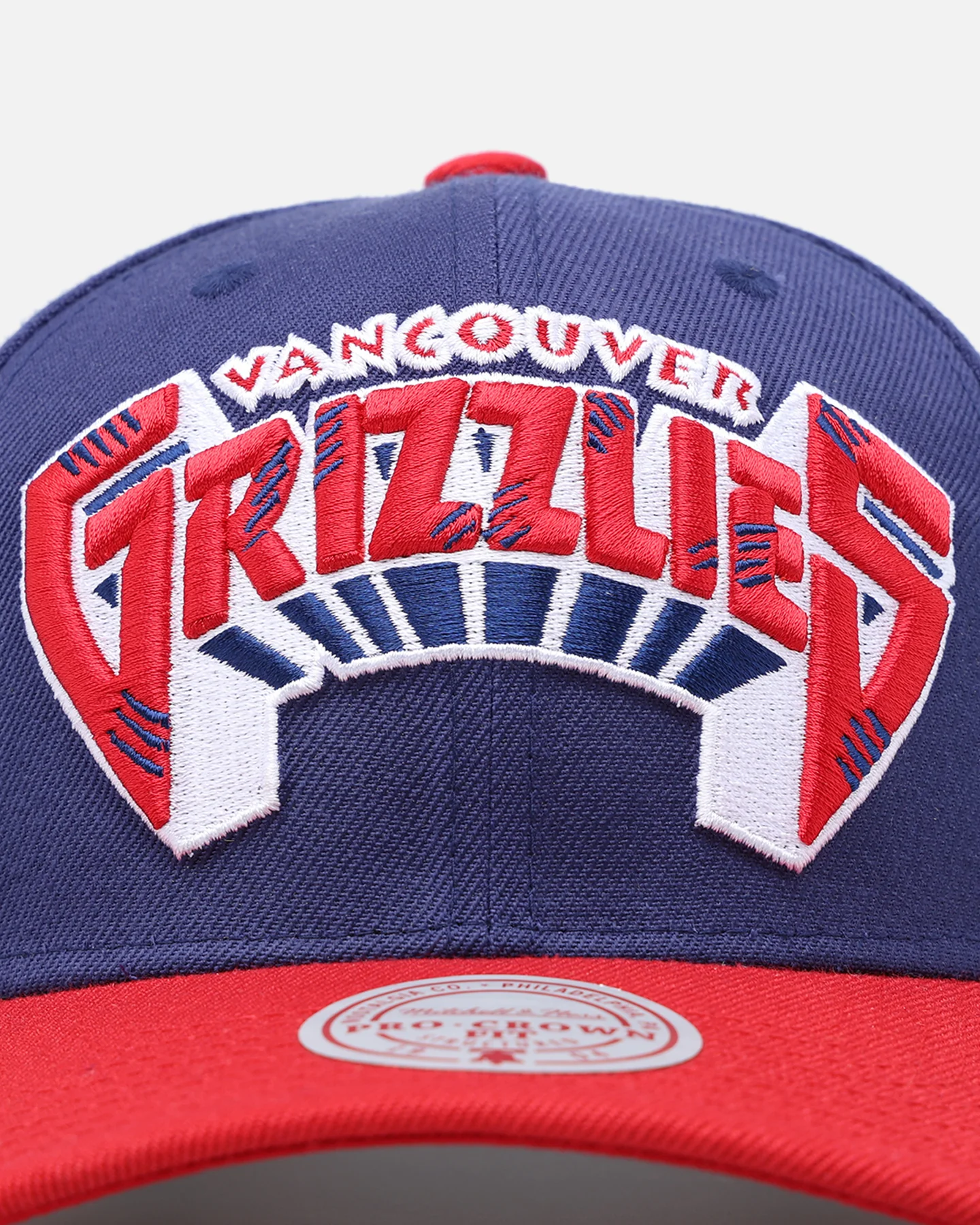 Mitchell & Ness Memphis Grizzlies 'College Twist' Pro Crown Snapback Blue/Red - Image 5