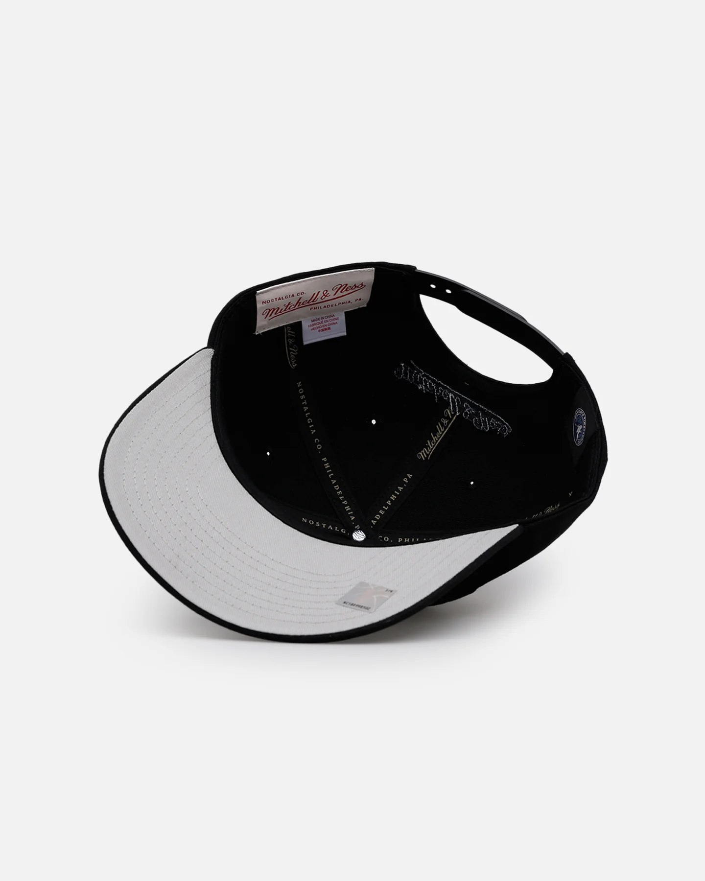 Mitchell & Ness Minnesota Timberwolves 'Old English' Caddy Fit Snapback Black - Image 6