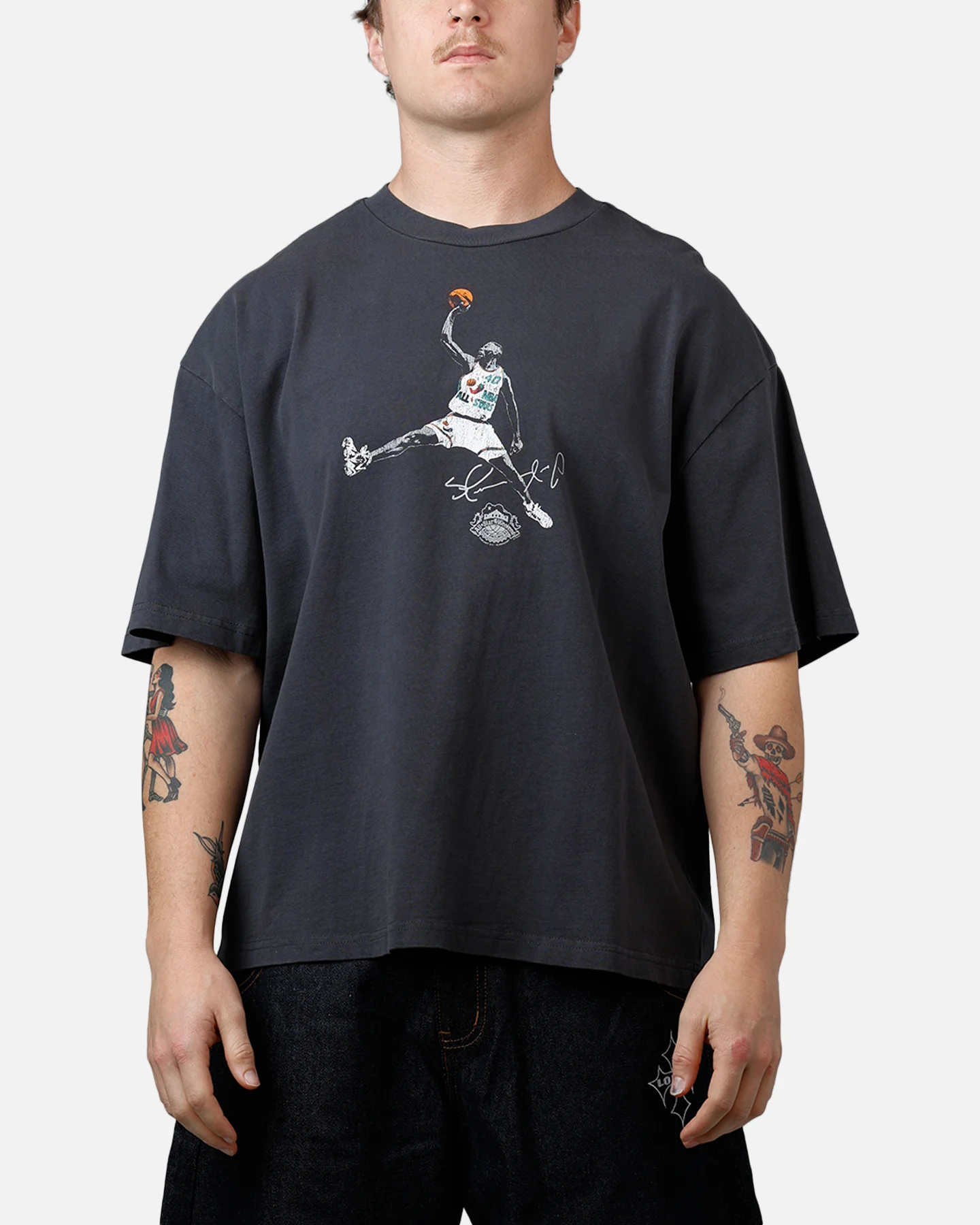 Mitchell & Ness NBA 1996 All-Star Game T-Shirt Washed Black - Image 2