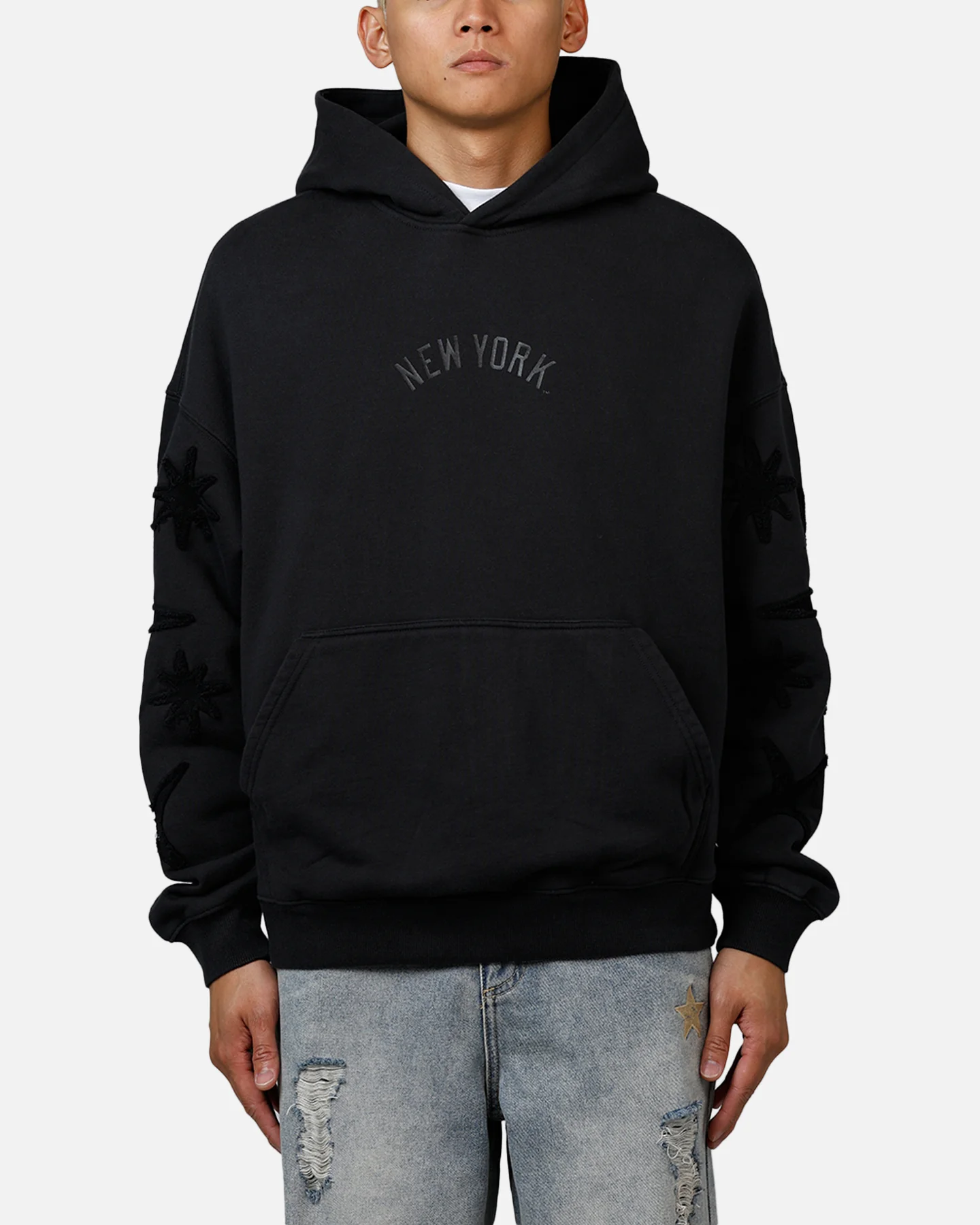 Mitchell & Ness New York Yankees Starburst Hoodie Faded Black - Image 2