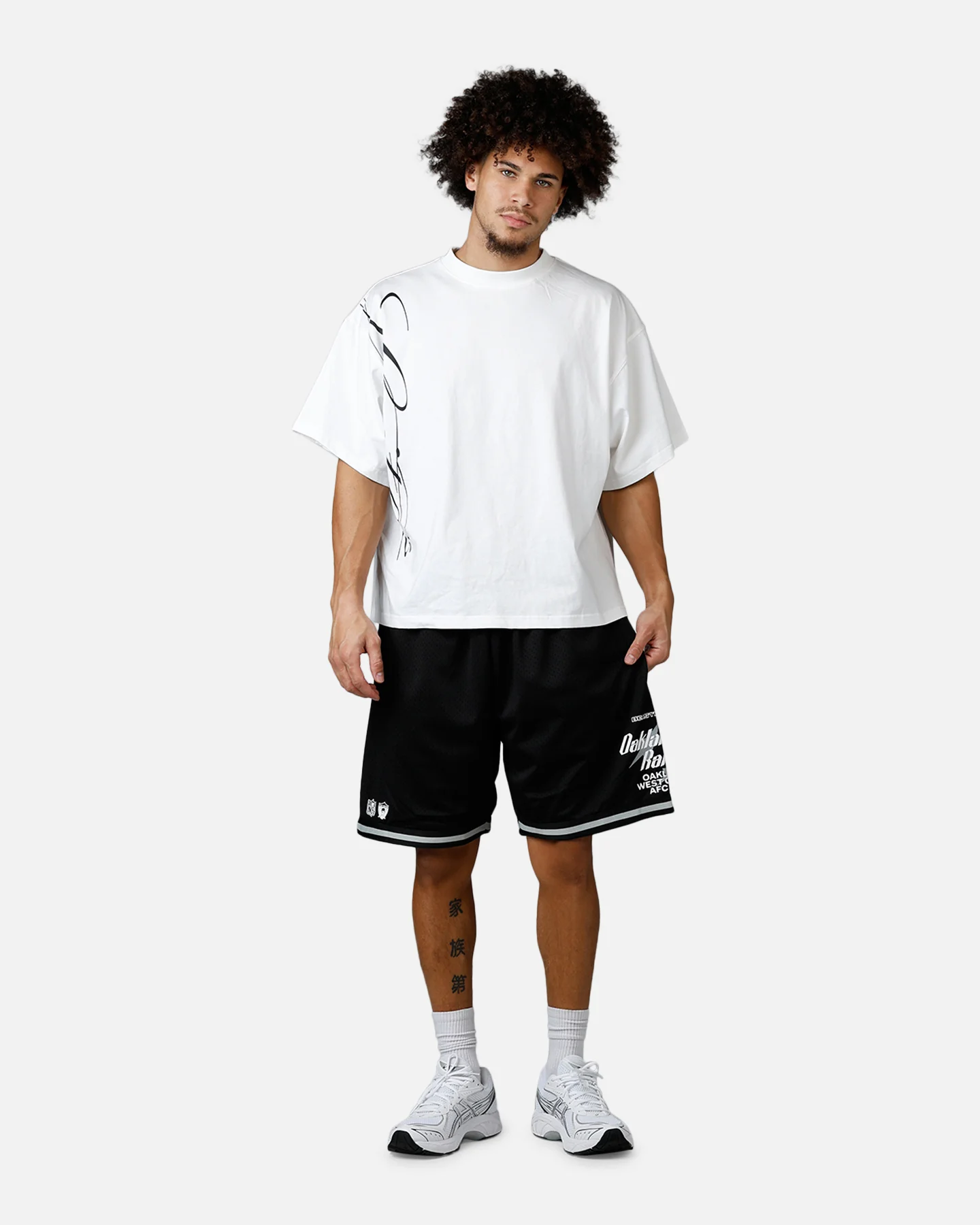 Mitchell & Ness Oakland Raiders Beastmode Mesh Shorts Black - Image 2