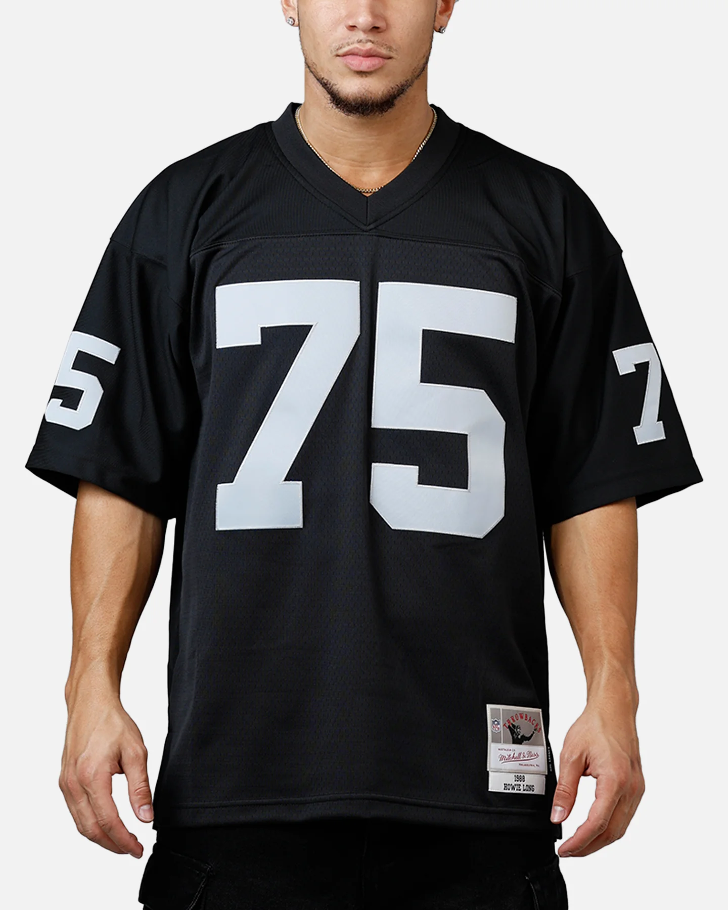 Mitchell & Ness Oakland Raiders Howie Long #75 Jersey Black - Image 2