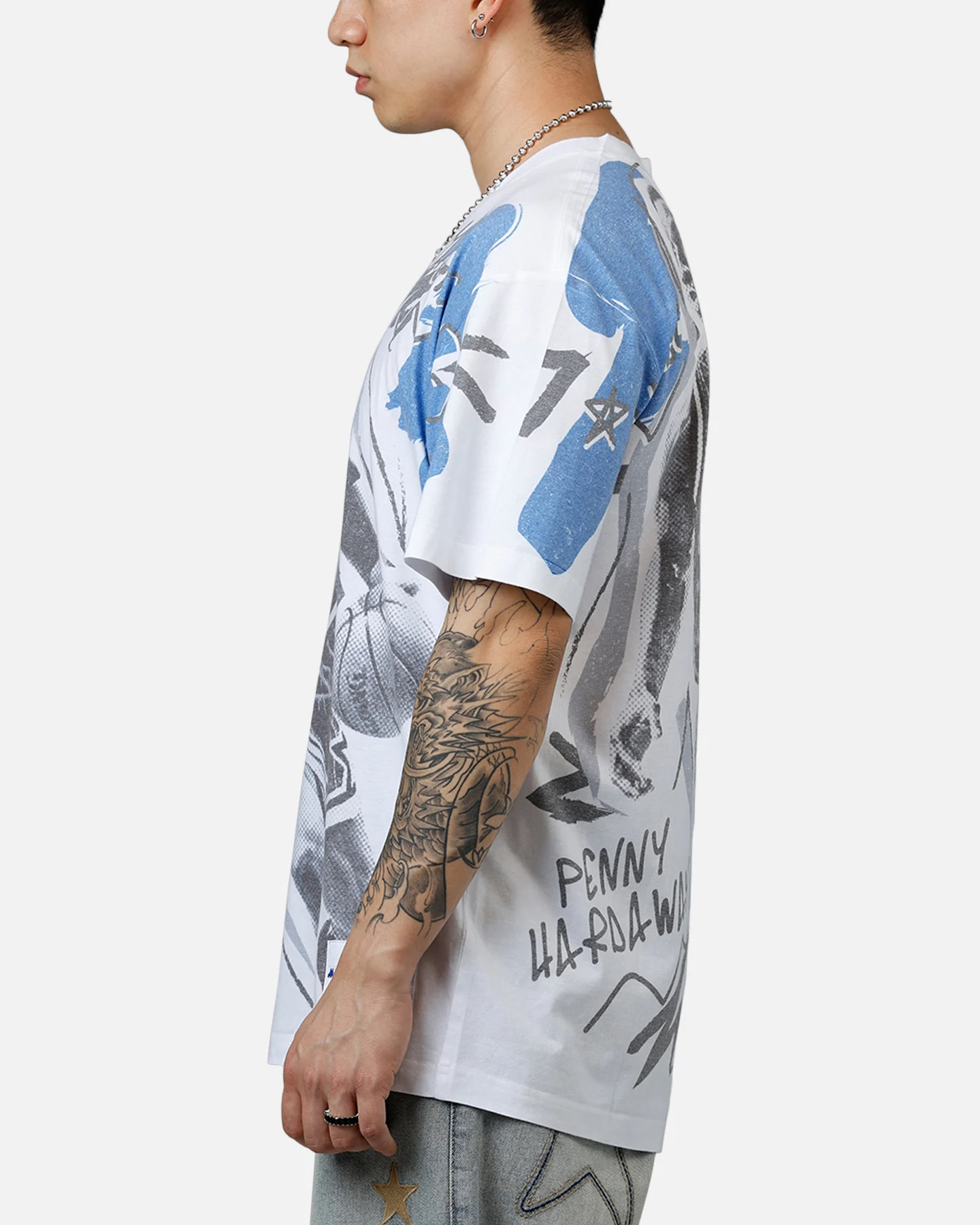 Mitchell & Ness Penny Hardaway Showstopper T-Shirt Blue - Image 5
