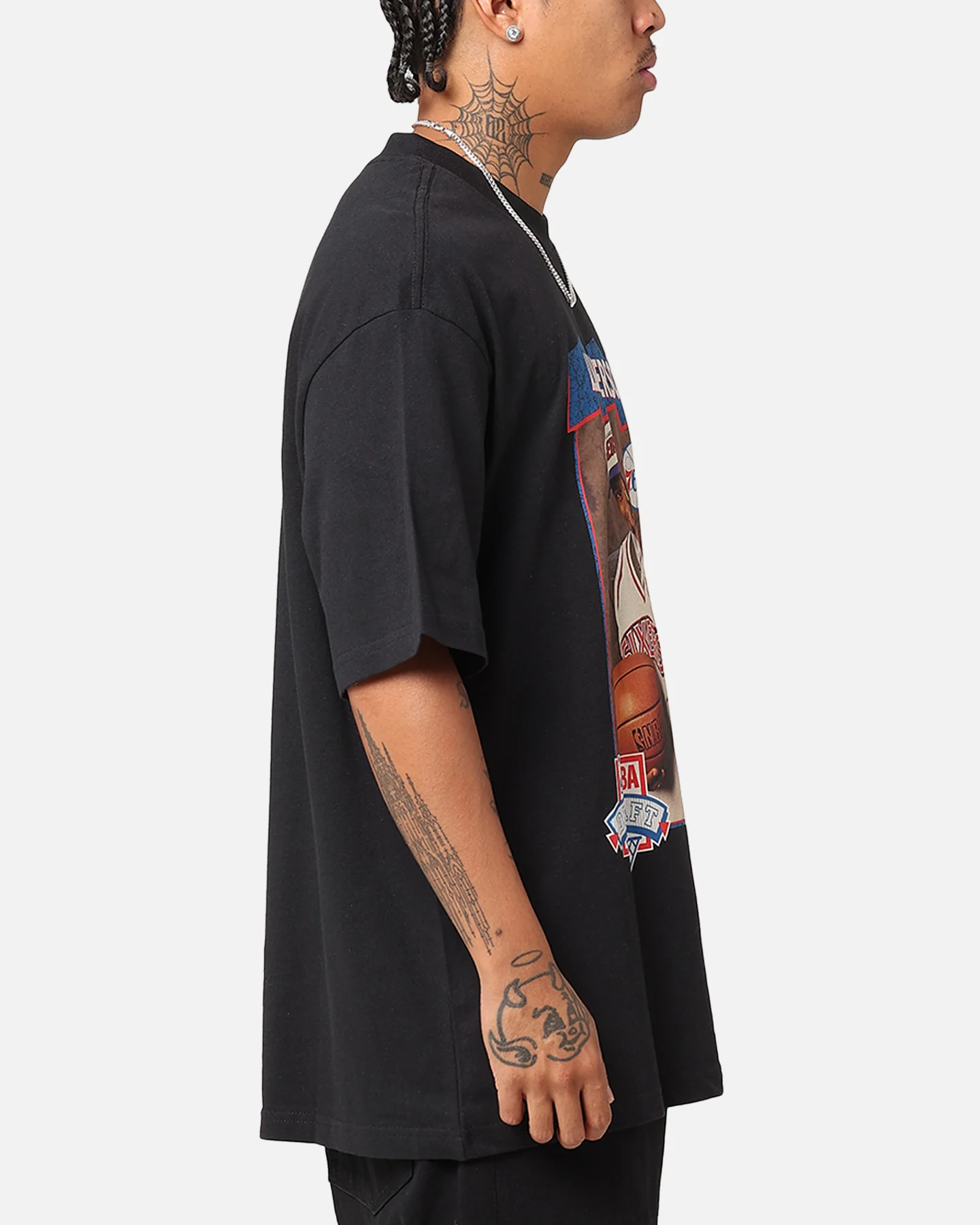Mitchell & Ness Philadelphia 76ers 1996 NBA Draft T-Shirt Faded Black - Image 5