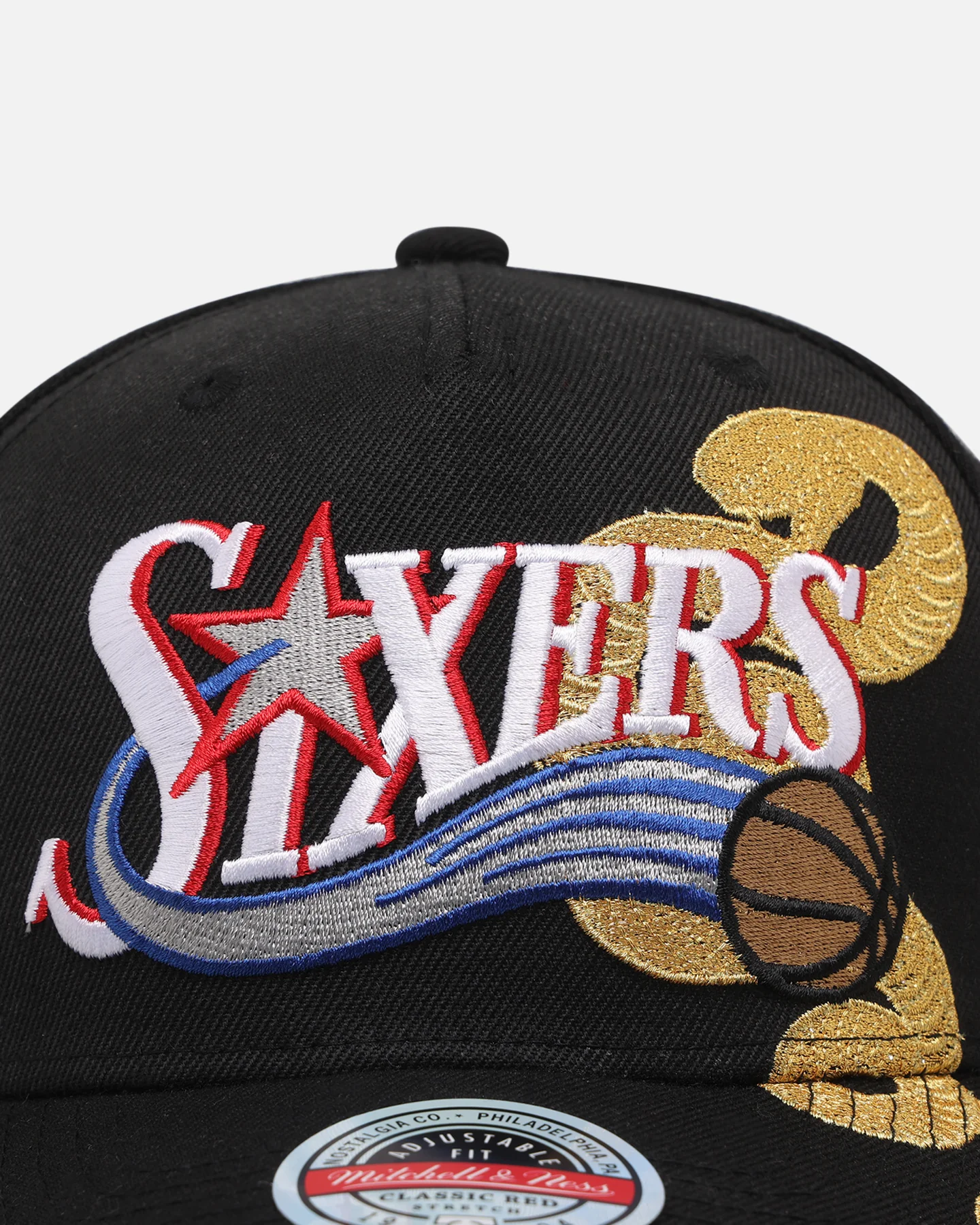 Mitchell & Ness Philadelphia 76ers 'Year Of The Snake' MVP Snapback Black - Image 5