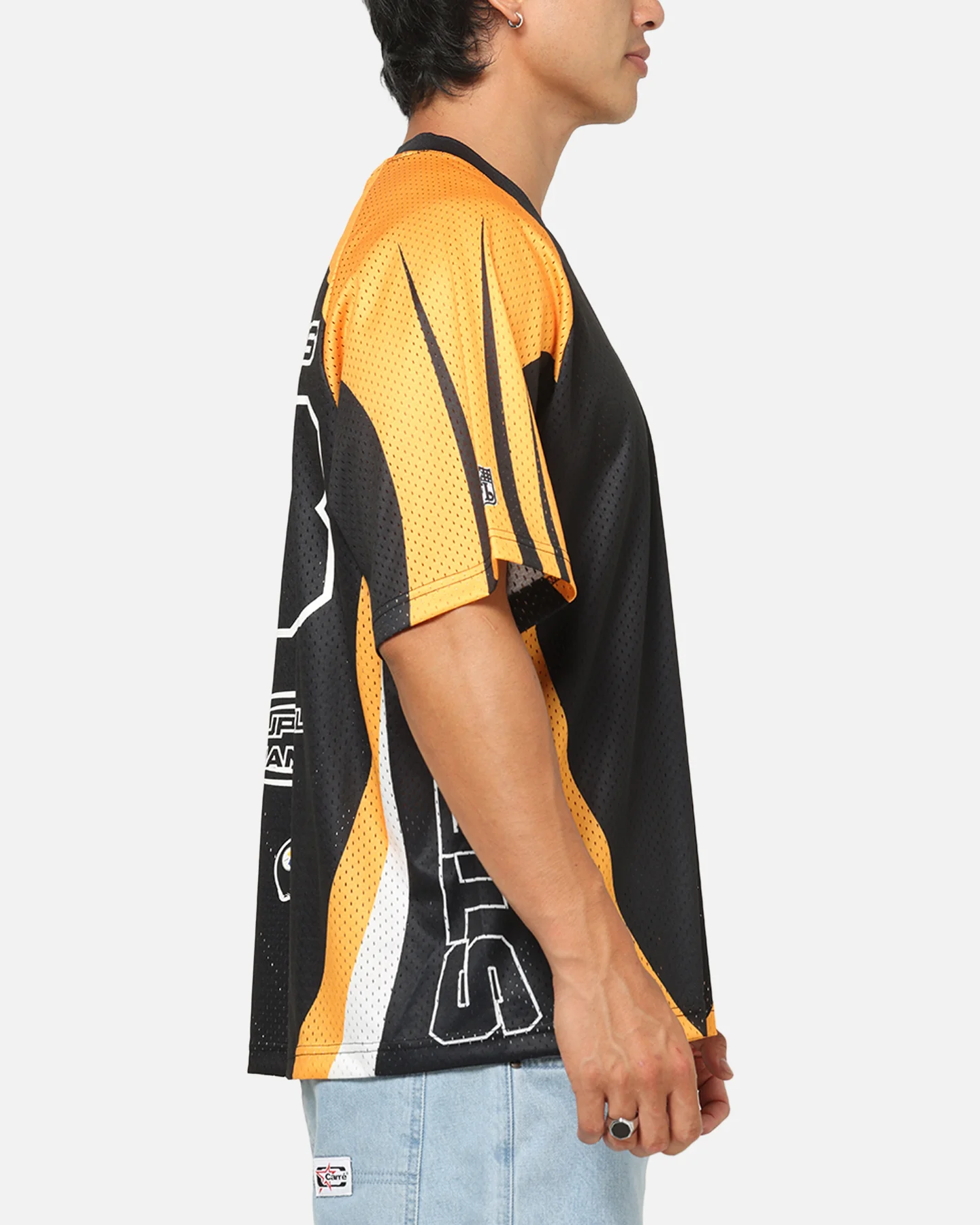 Mitchell & Ness Pittsburgh Steelers Warehouse Rave Jersey Black/Yellow - Image 5
