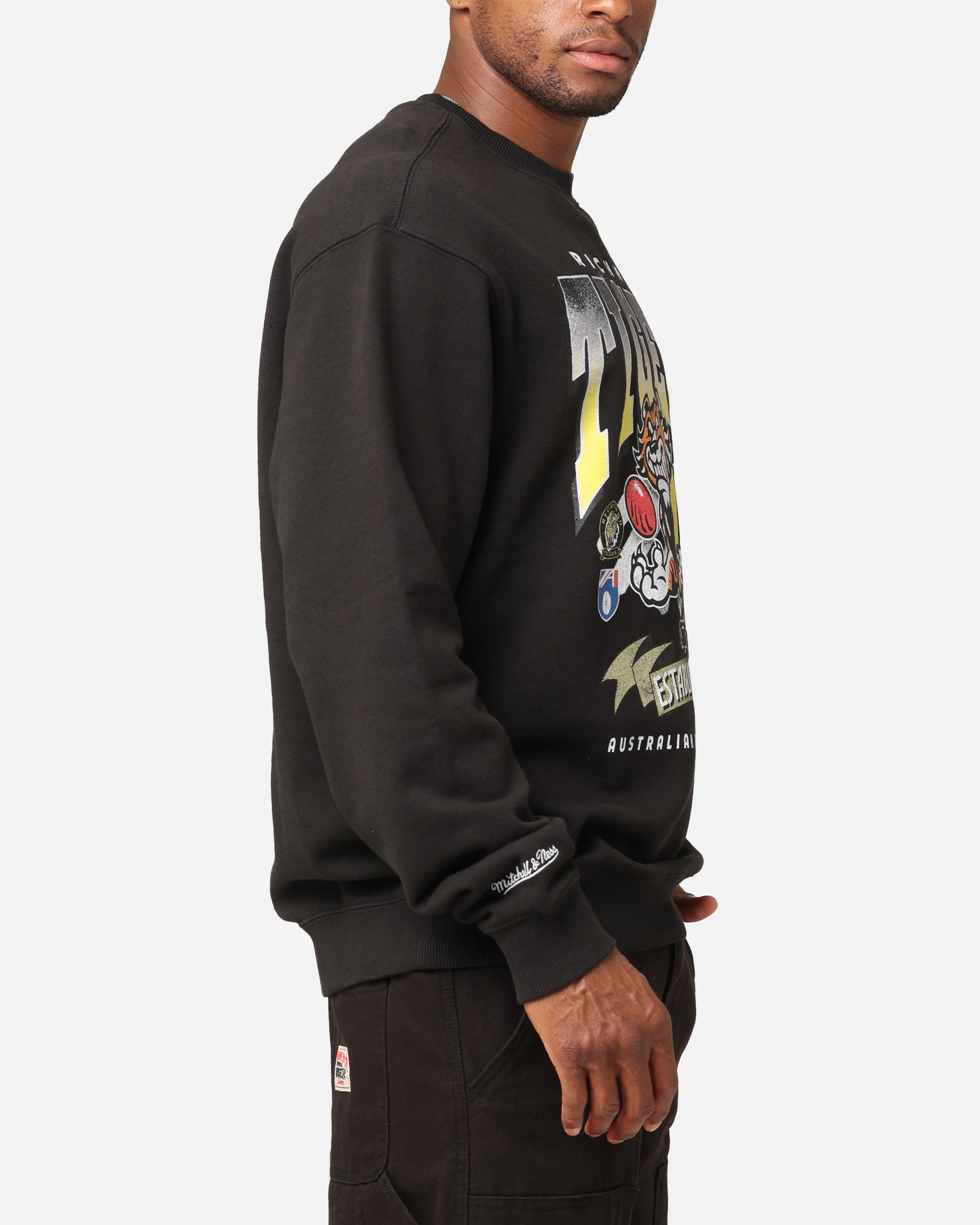 Mitchell & Ness Richmond Tigers Character Crewneck Faded Black - Image 4