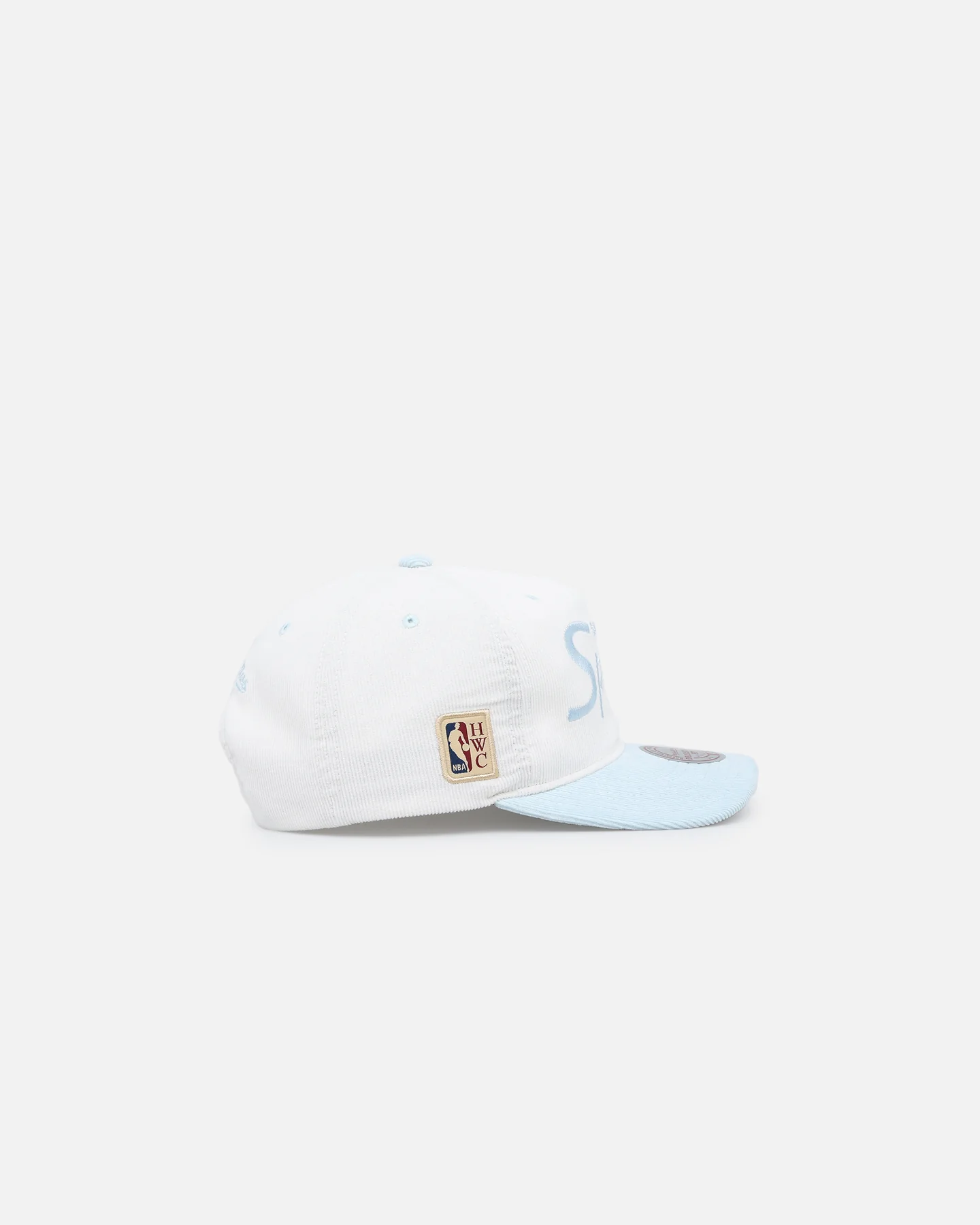 Mitchell & Ness San Antonio Spurs 'Pastel Corduroy' Deadstock Snapback White Cream/Light Blue - Image 3