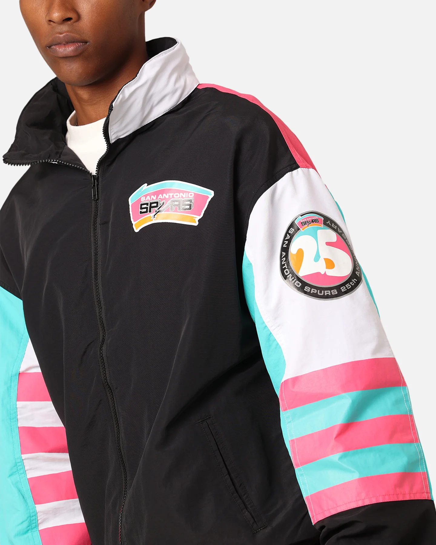 Mitchell & Ness San Antonio Spurs 'Spurs 2014 Champs' 25th Anniversary Jacket Multi - Image 8