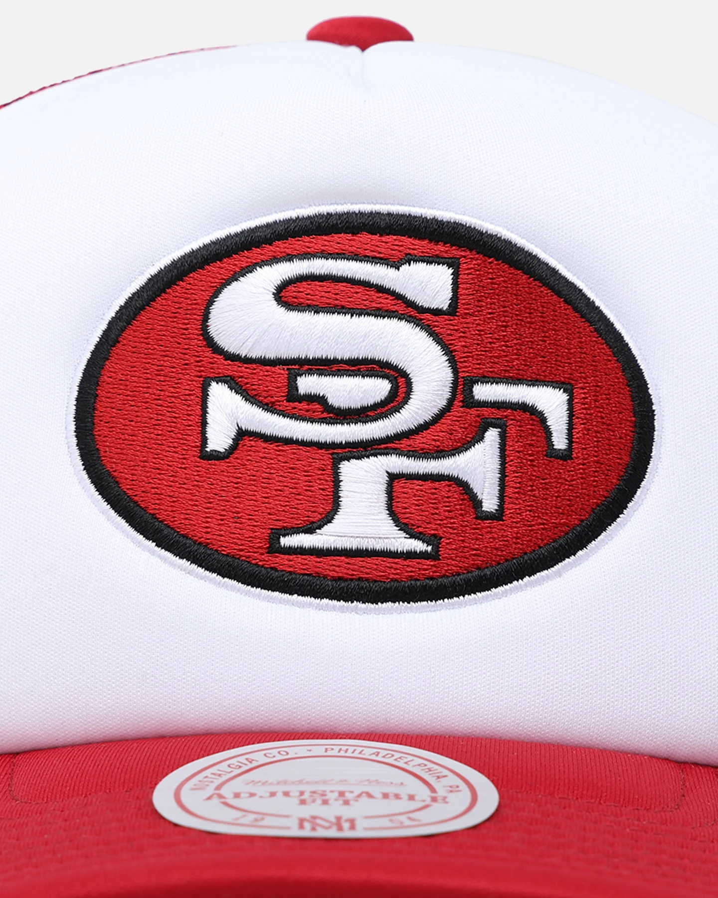 Mitchell & Ness San Francisco 49ers Logo Foam Trucker Snapback Red/White - Image 5