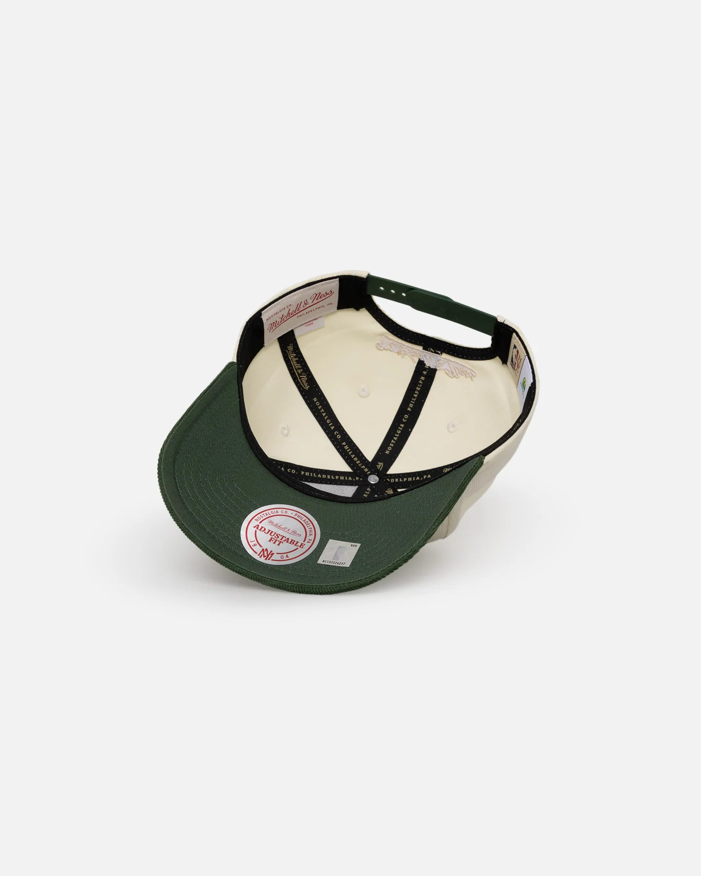 Mitchell & Ness Seattle SuperSonics Go Team Go OG Corduroy Snapback Light Cream/Green - Image 7