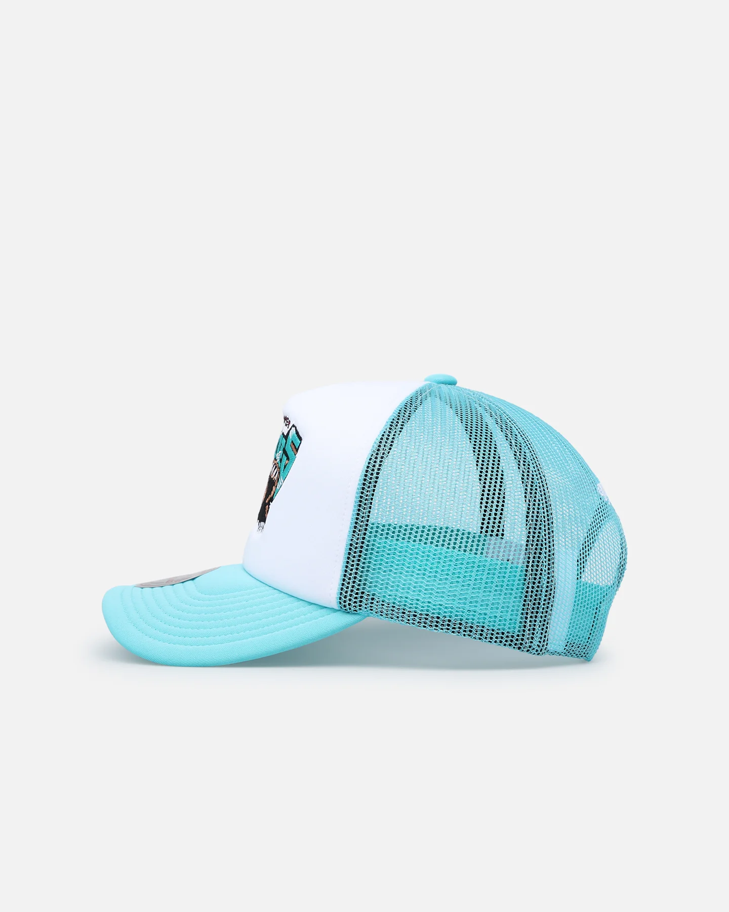 Mitchell & Ness Vancouver Grizzlies Team Foam Trucker Snapback Aqua/White - Image 4