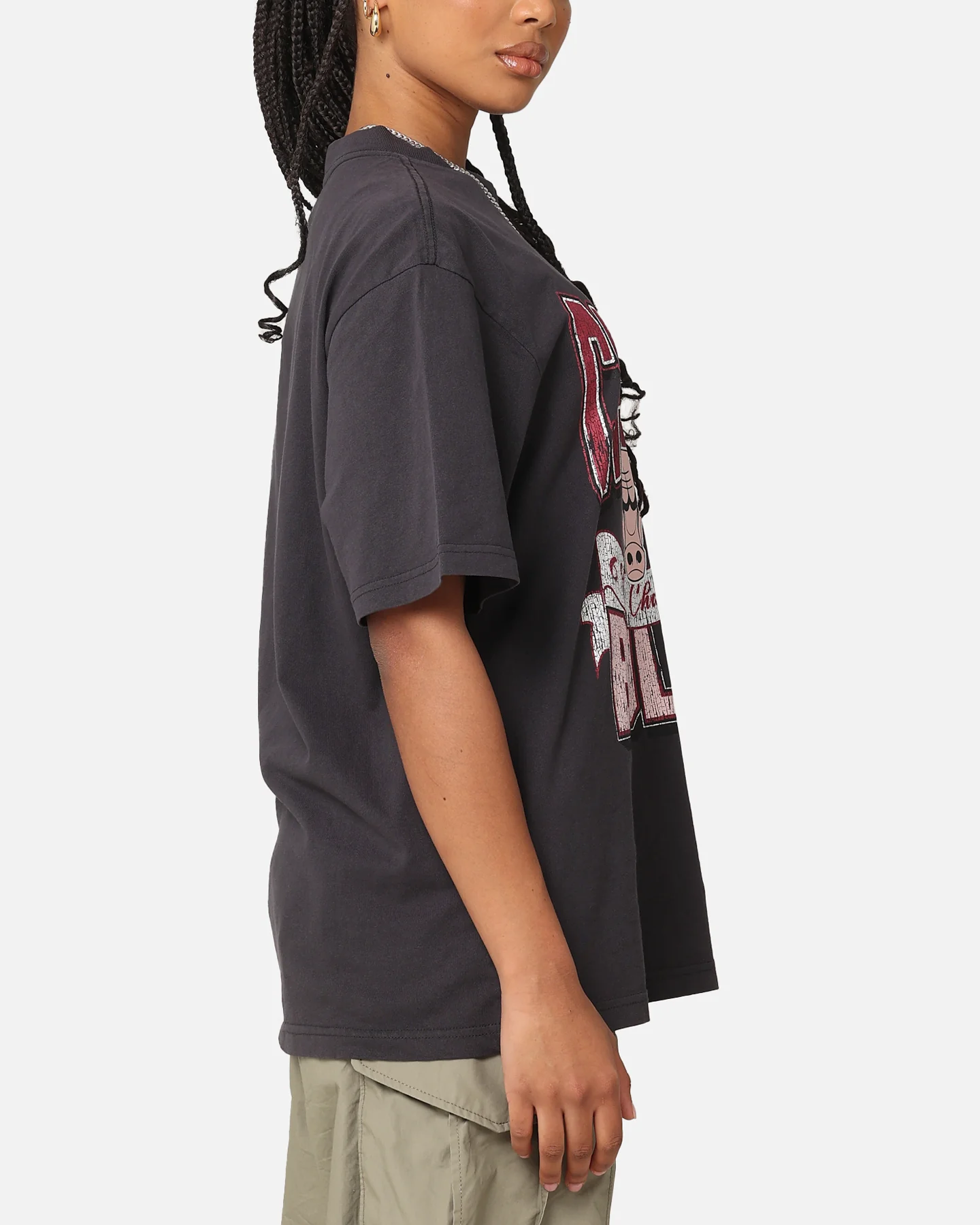 Mitchell & Ness Women's Chicago Bulls Sportsmanship T-Shirt Faded Black - Image 4