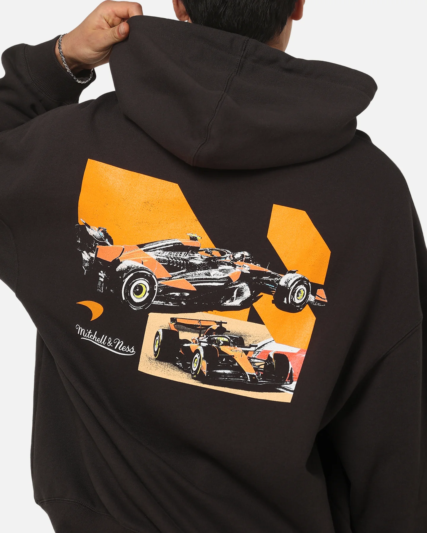 Mitchell & Ness X Mclaren 38 Hoodie Washed Black - Image 7