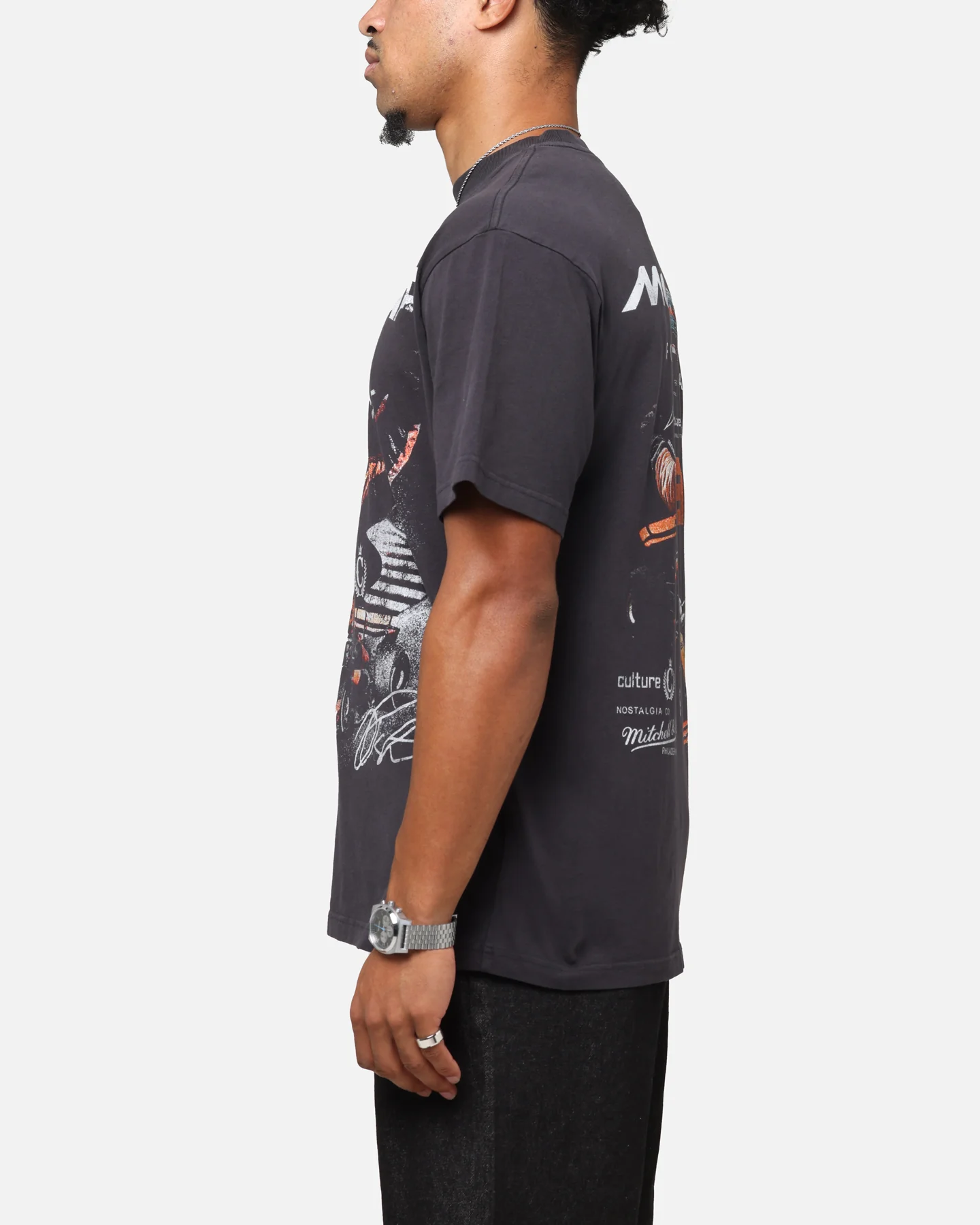 Mitchell & Ness X Mclaren Oscar Piastri Victory T-Shirt Faded Black - Image 6