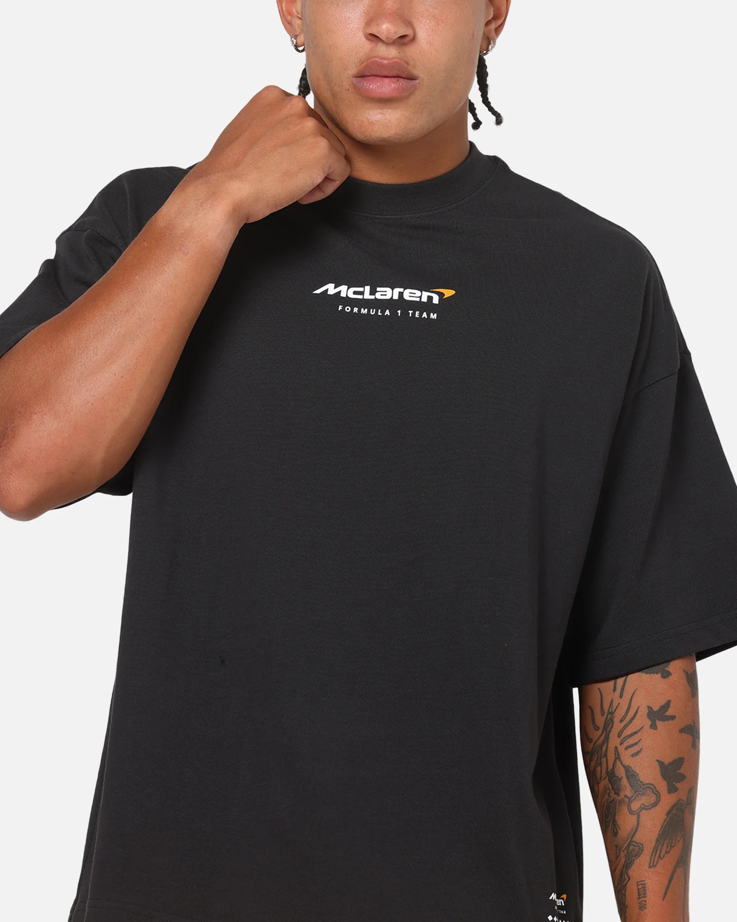 Mitchell & Ness X Mclaren Showcase Boxy T-Shirt Washed Black - Image 8