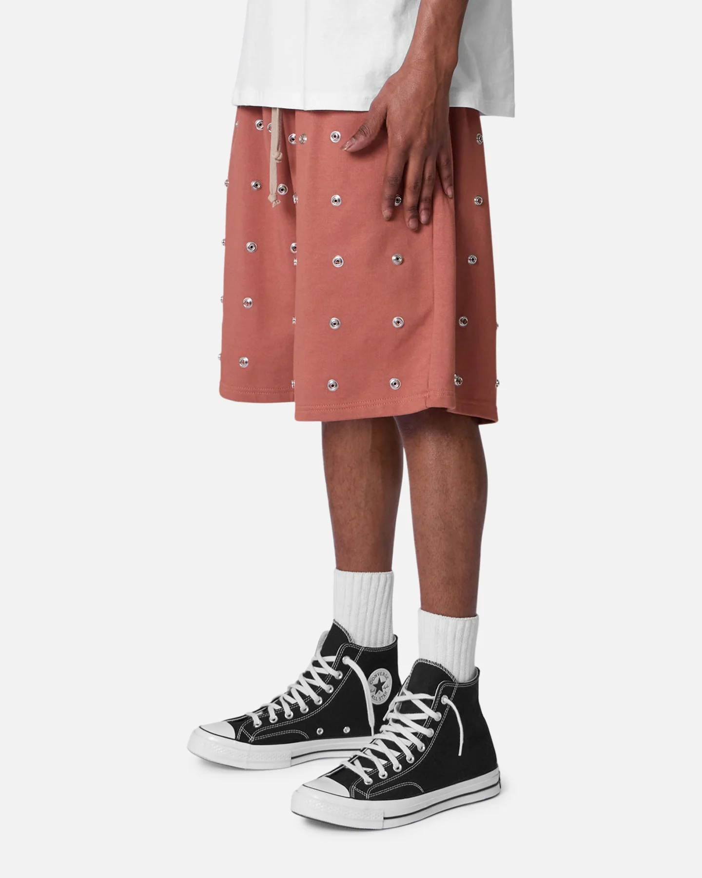 MNML All Over Button Shorts Rust - Image 3
