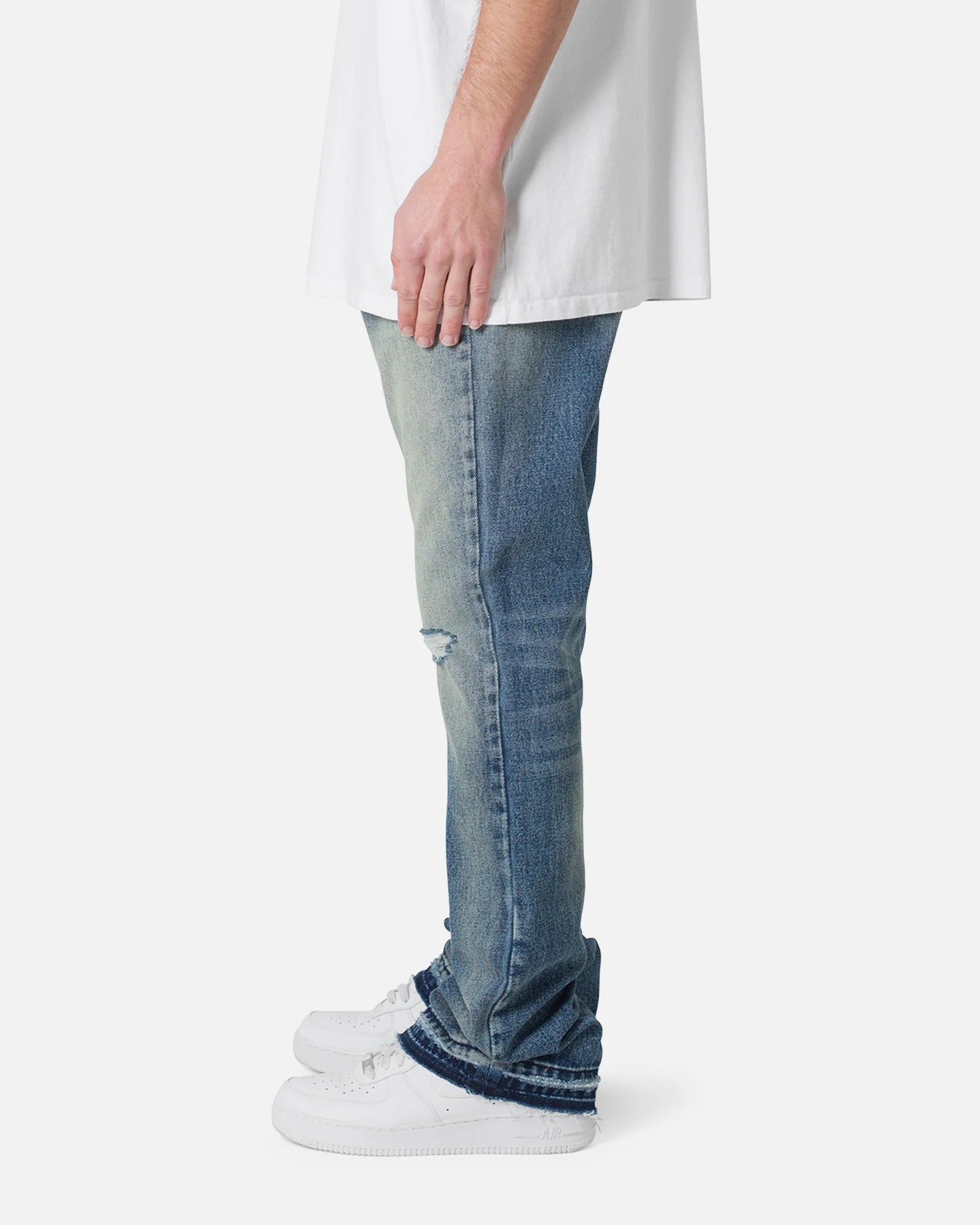 MNML B317 Flare Denim Jeans Blue - Image 3