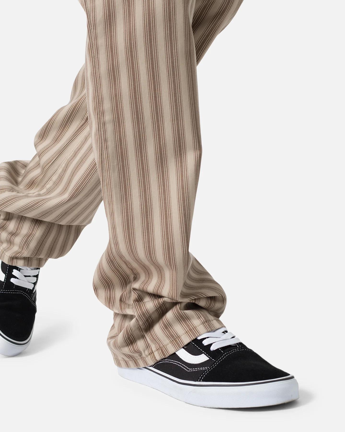 MNML B389 Striped Flare Pants Brown - Image 6