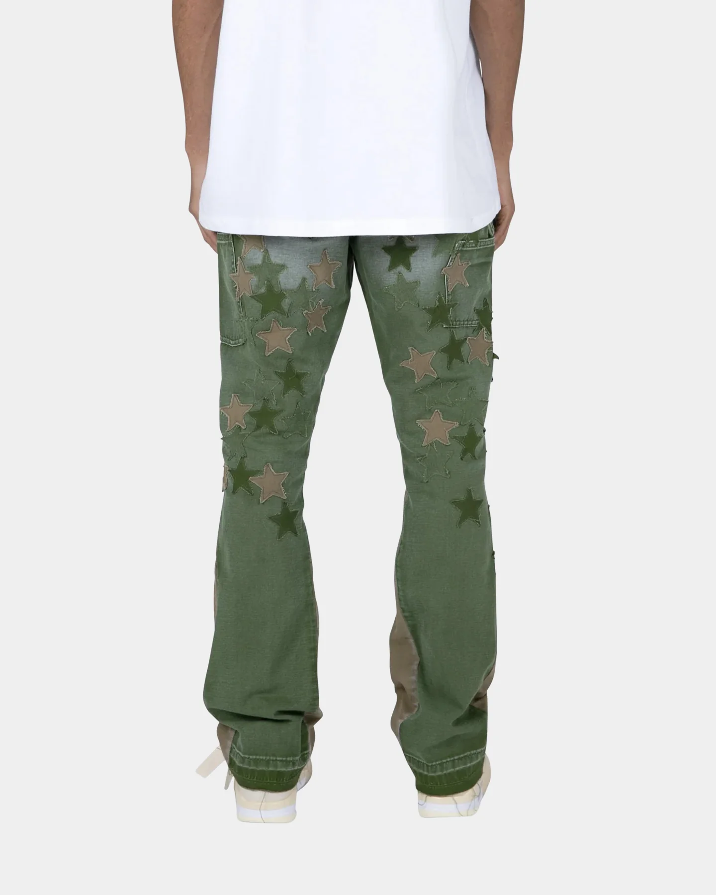 MNML B451 Star Flare Denim Pants Olive - Image 5