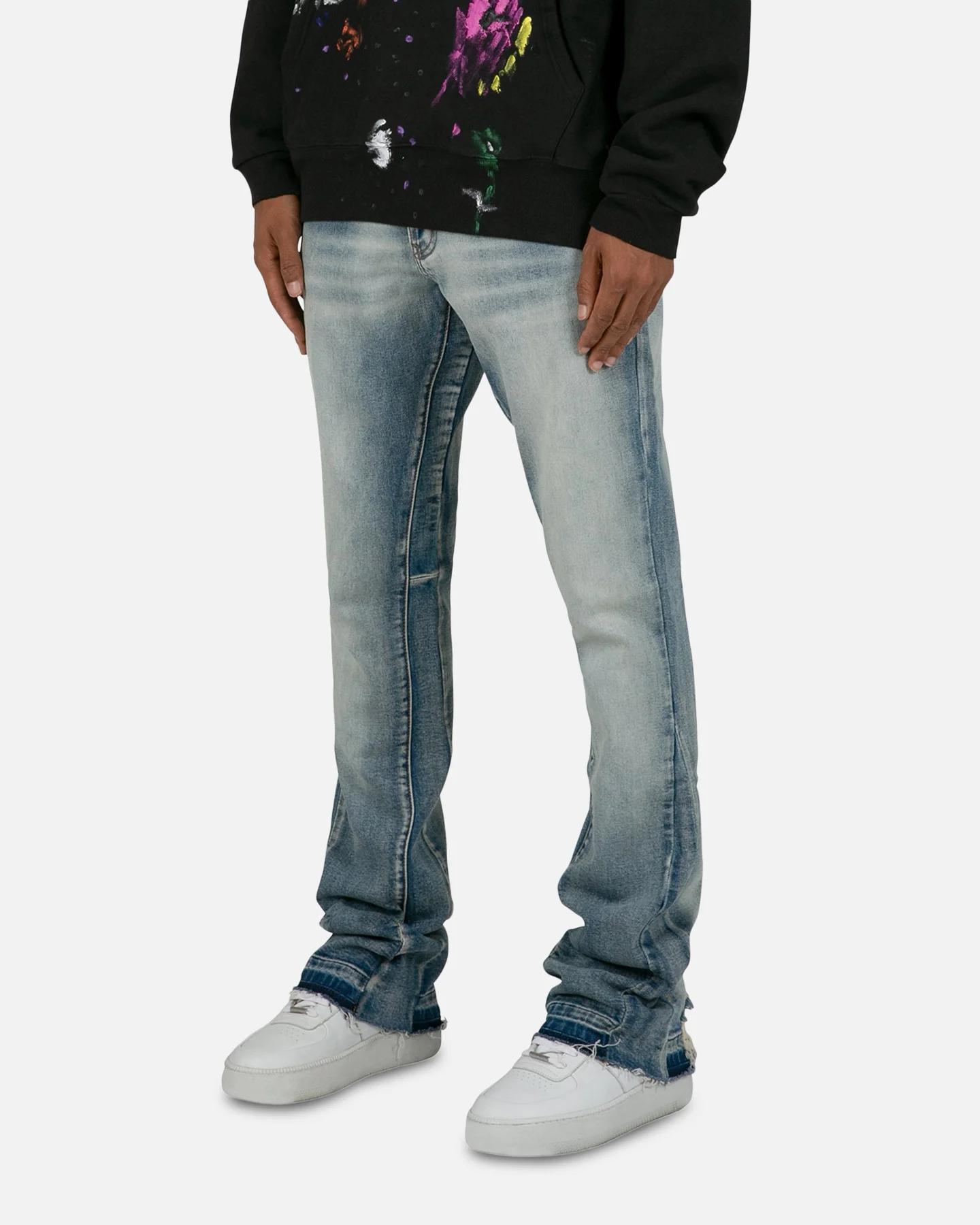 MNML B484 Flare Denim Jeans Blue - Image 2