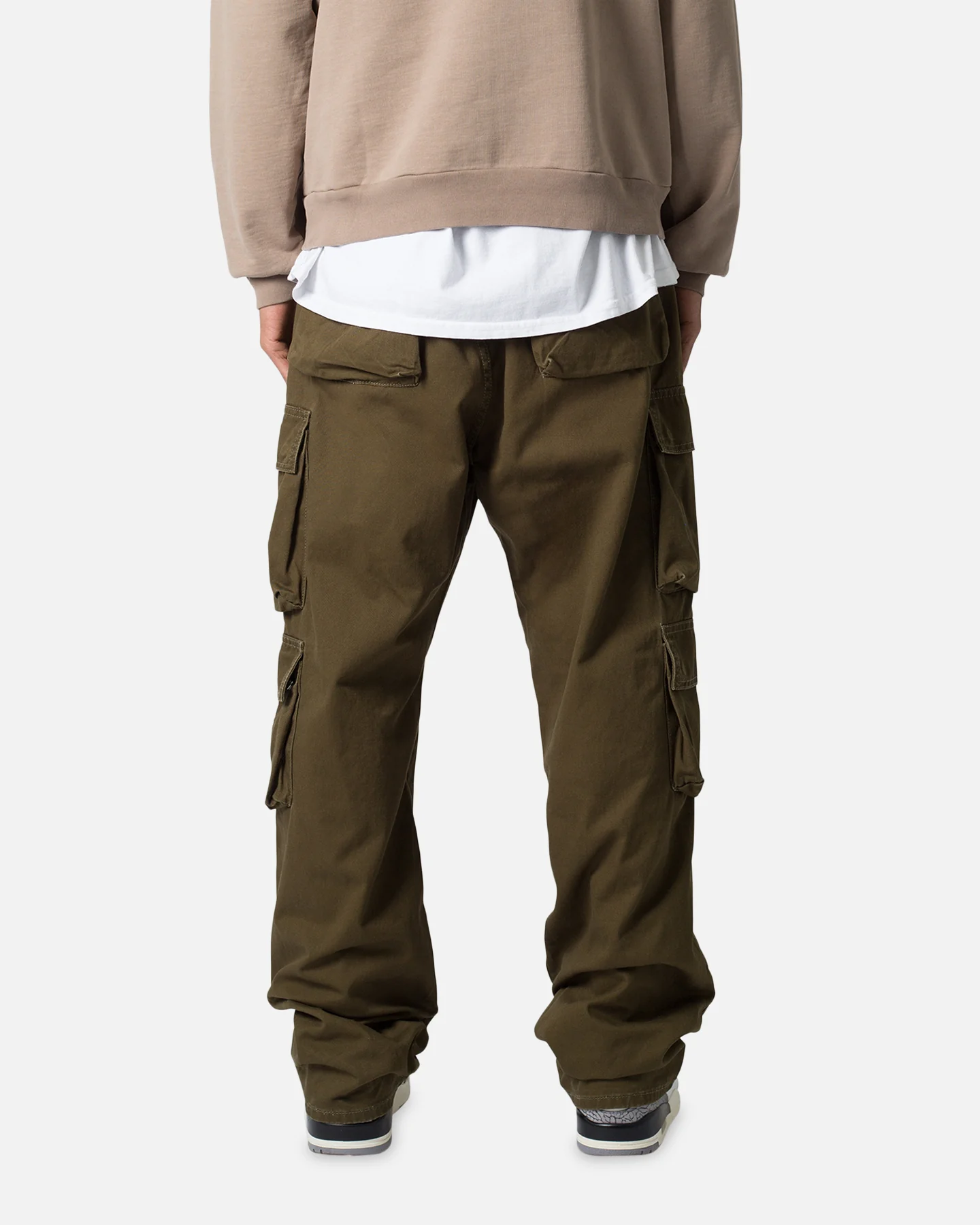 MNML Baggy Cargo Pants Washed Olive - Image 4