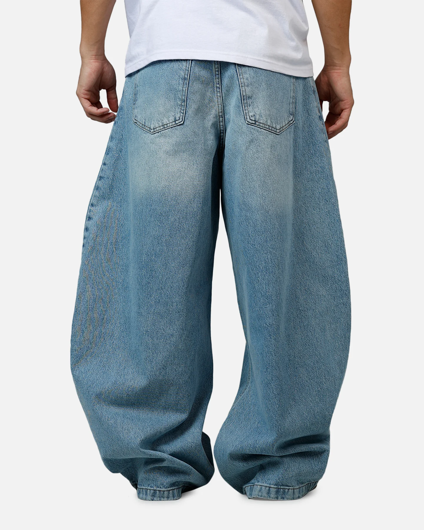MNML Barrel Denim Jeans Light Blue - Image 5