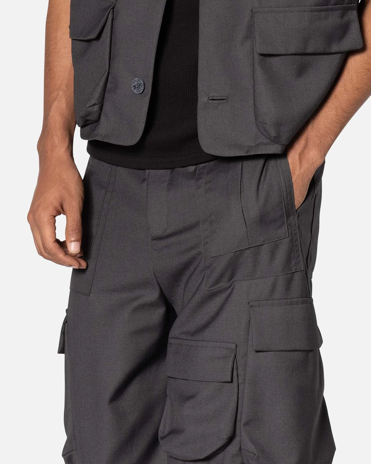 MNML Bounded Gabardine Pants Grey - Image 5