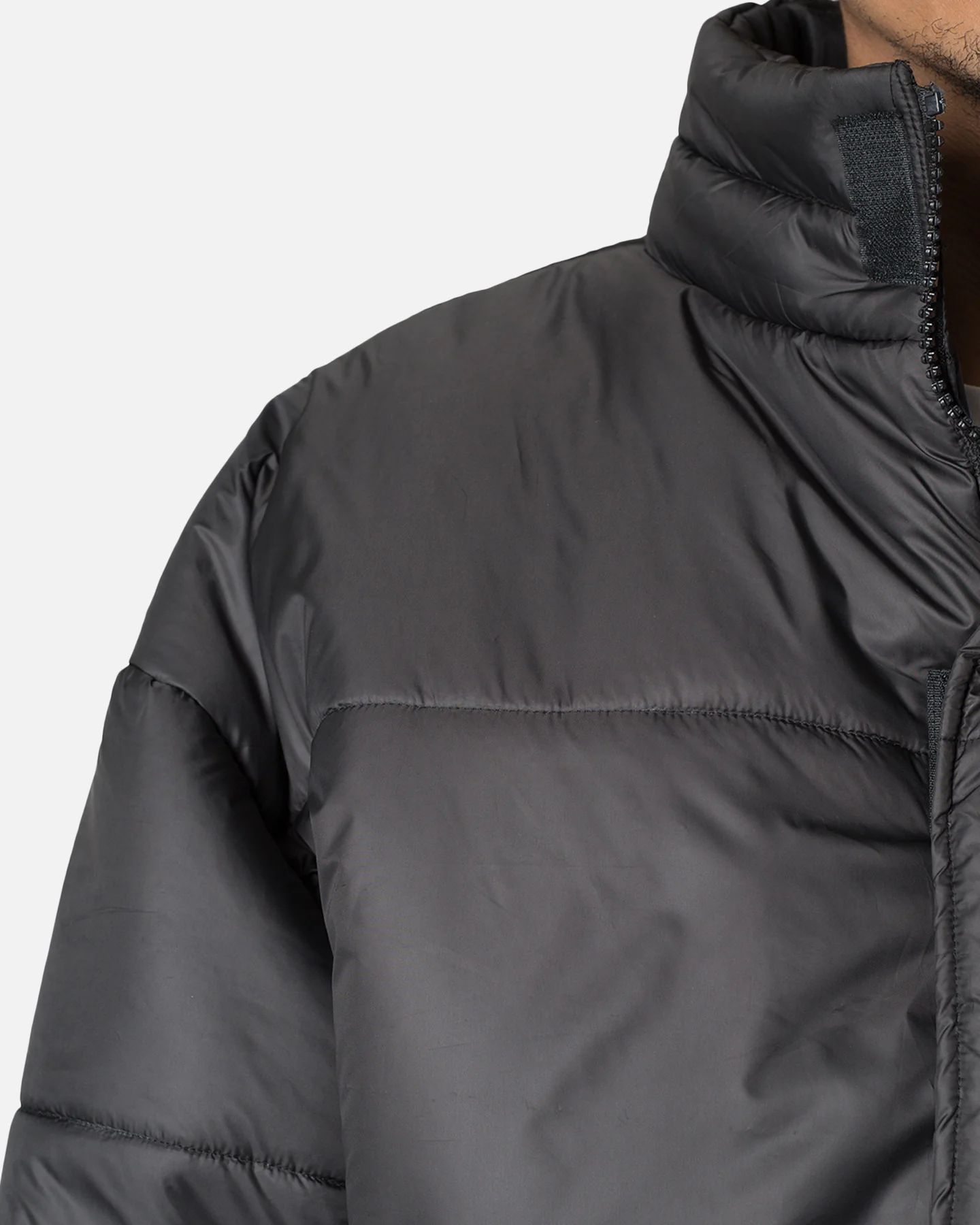 MNML Cropped Puffer II Jacket Black - Image 6