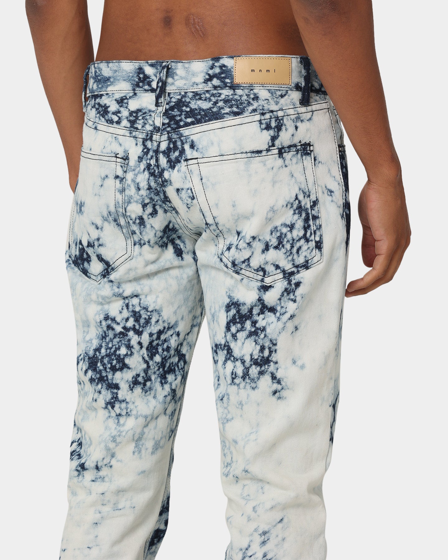 MNML D365 Splash Denim Pants Blue/White - Image 8