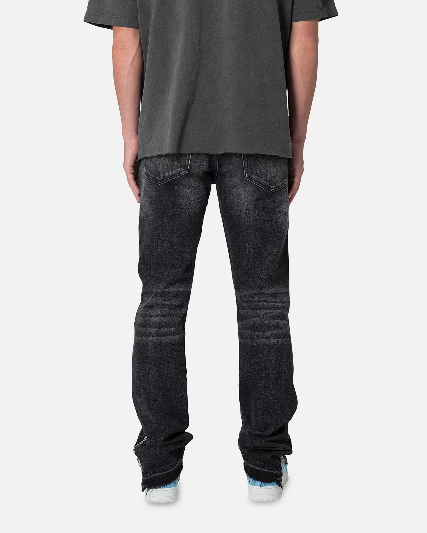MNML D558 Straight Stripe Denim Jeans Black - Image 4