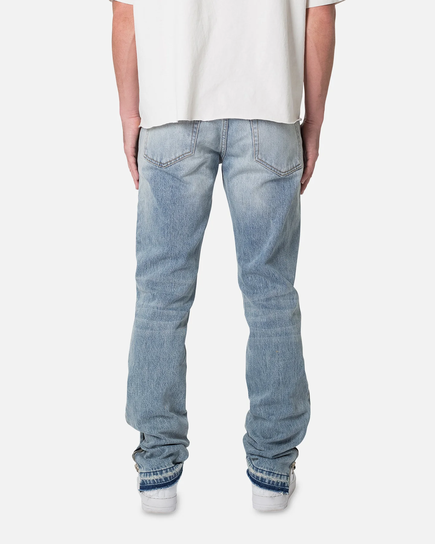 MNML D558 Straight Stripe Denim Jeans Blue - Image 4