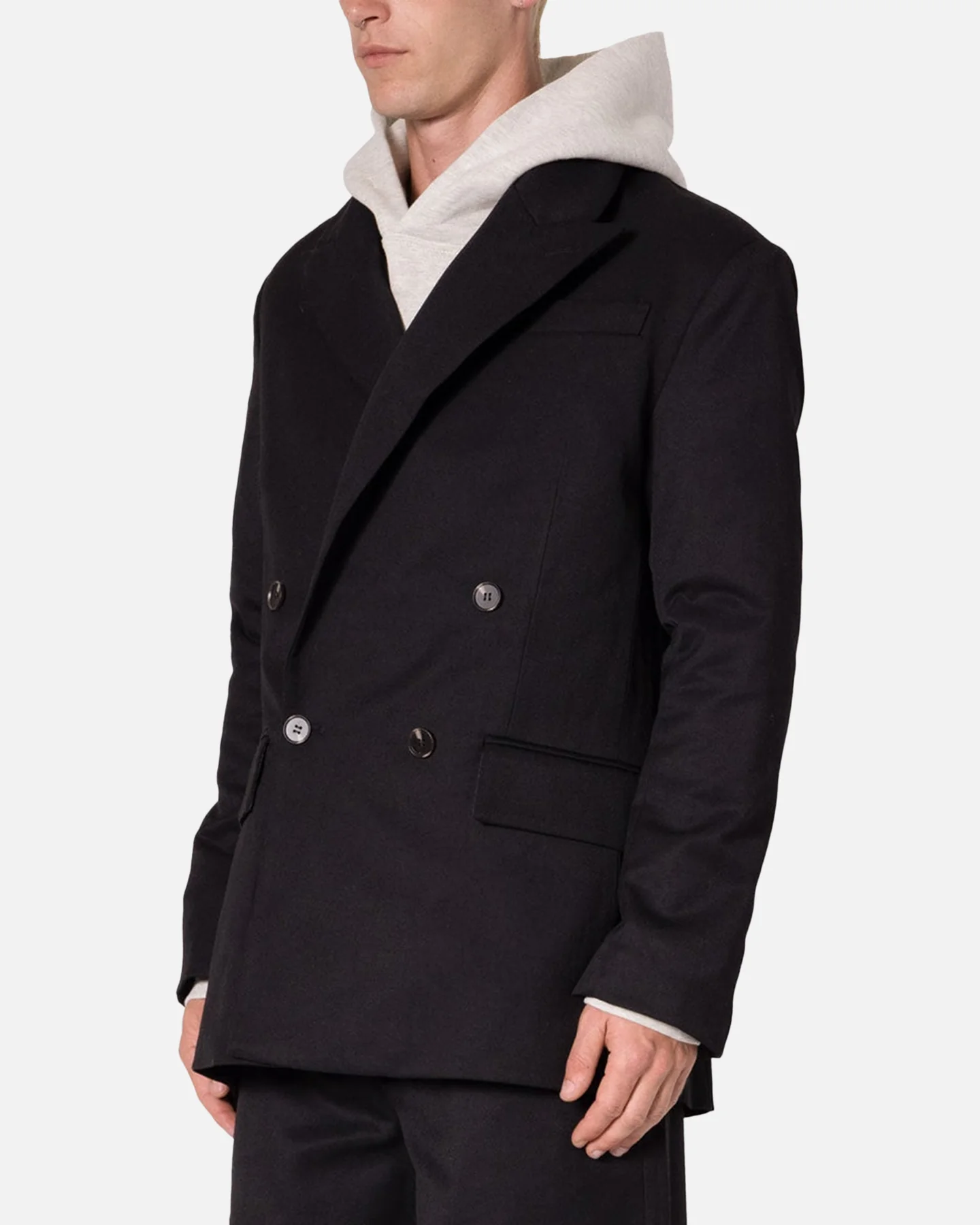 MNML Double Breasted Suit Jacket Black - Image 2