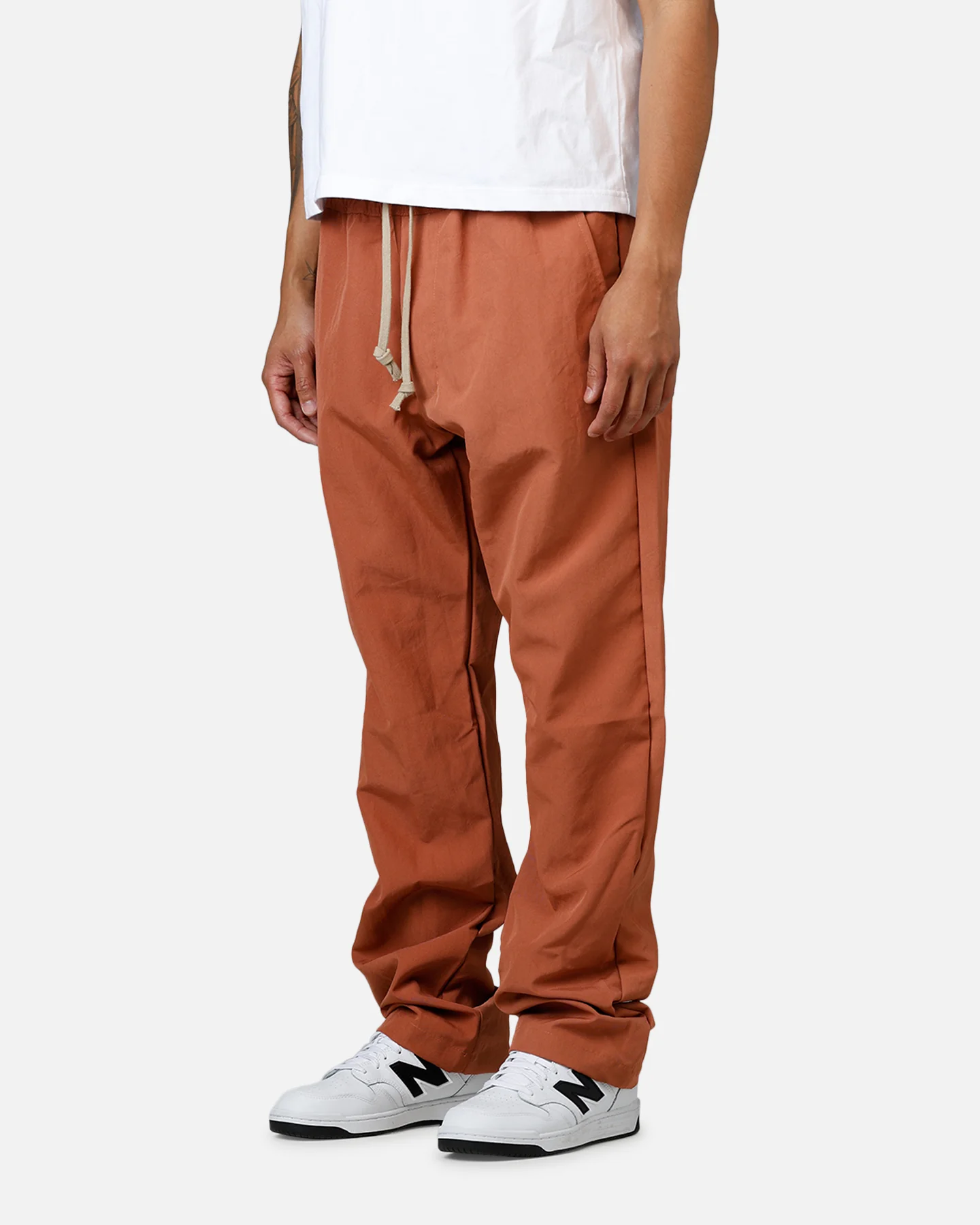 MNML Drawstring Trousers Rust - Image 4