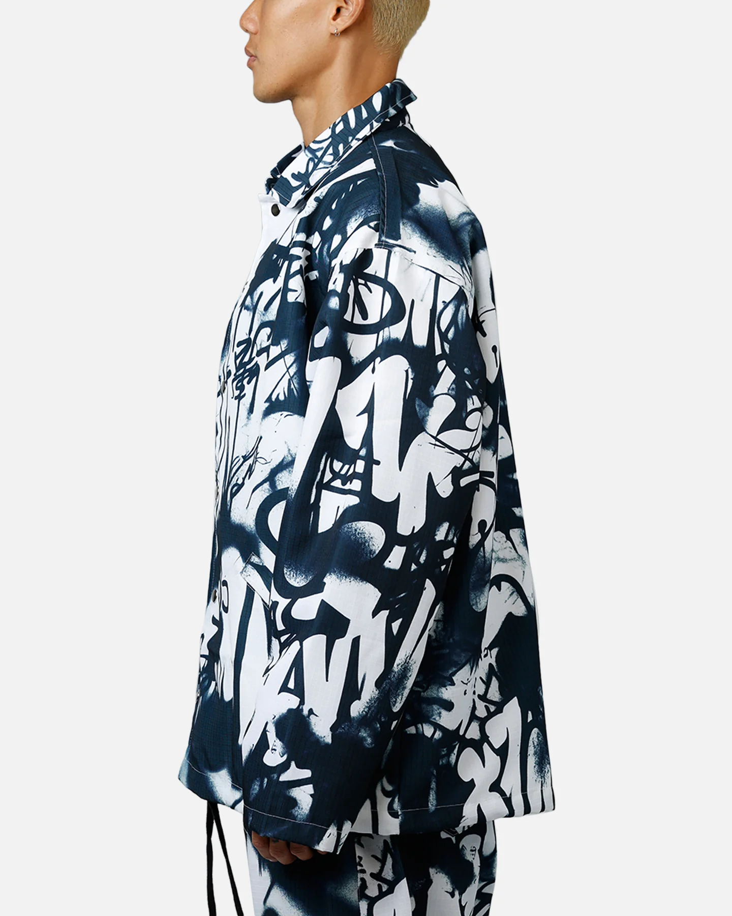 MNML Graffiti Coach Jacket Black/White - Image 5