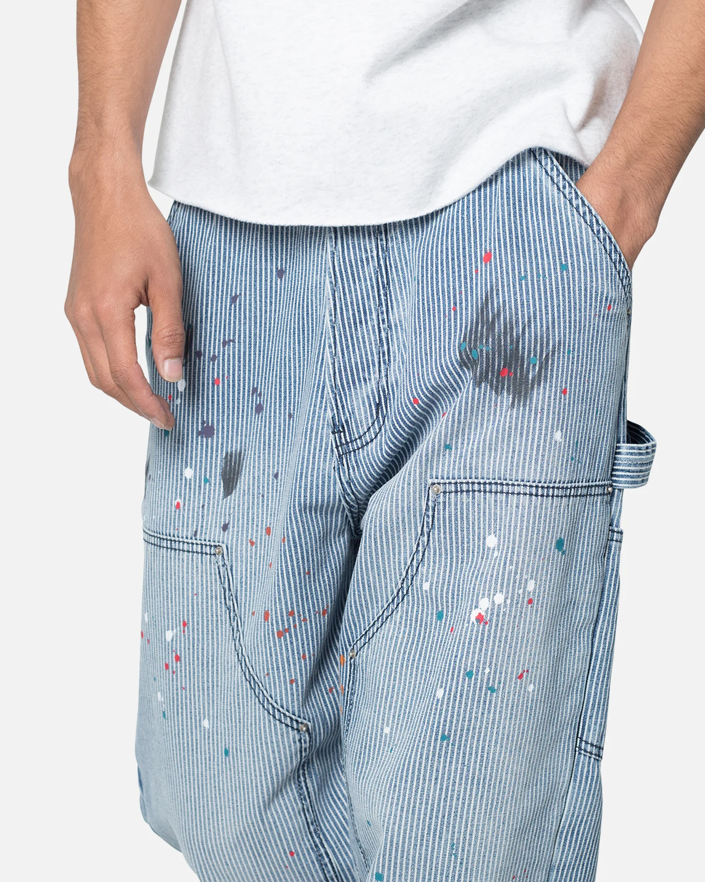 MNML Jacquard Carpenter Pants Blue - Image 5