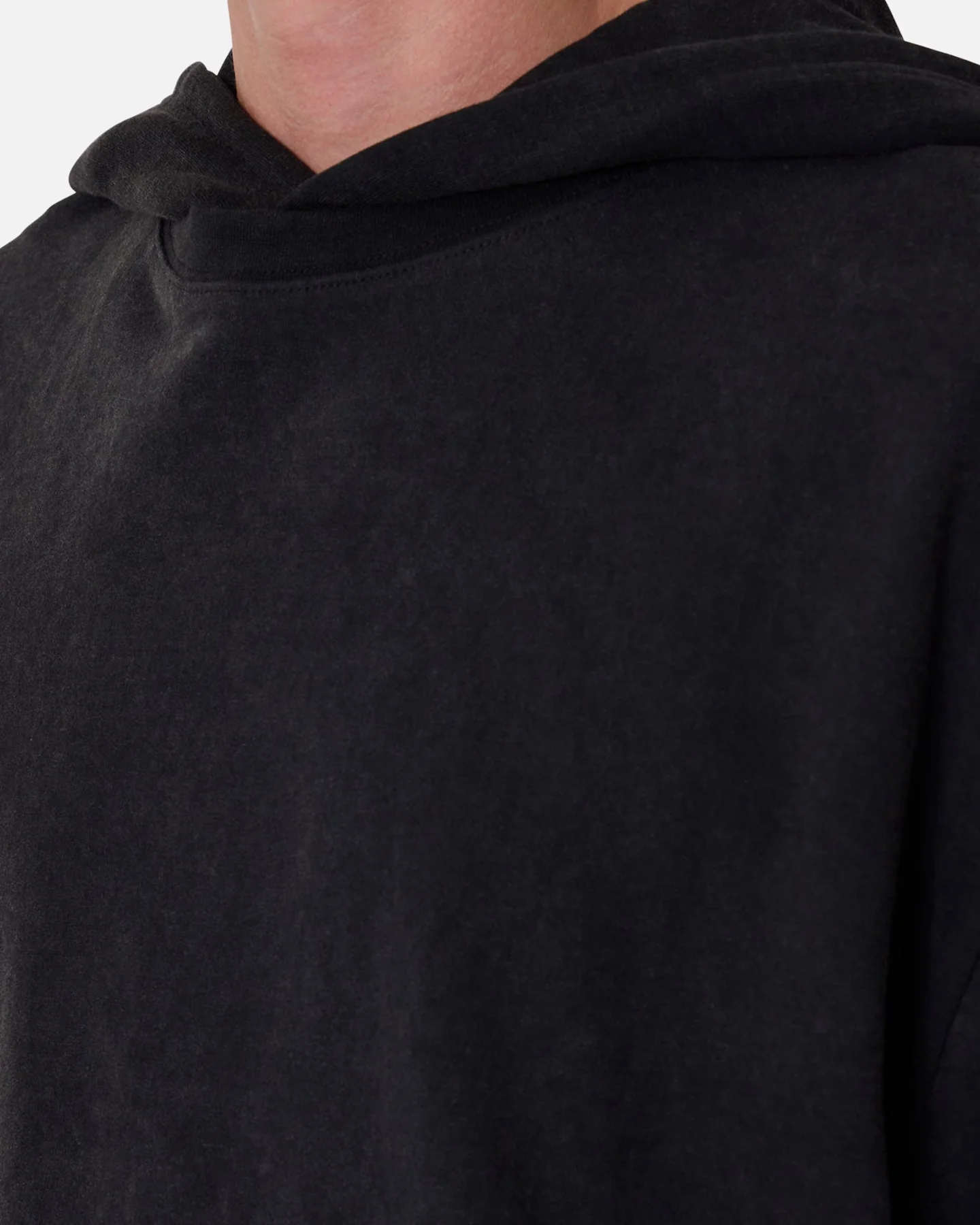 MNML Over Tee Layered Hoodie Washed Black - Image 6
