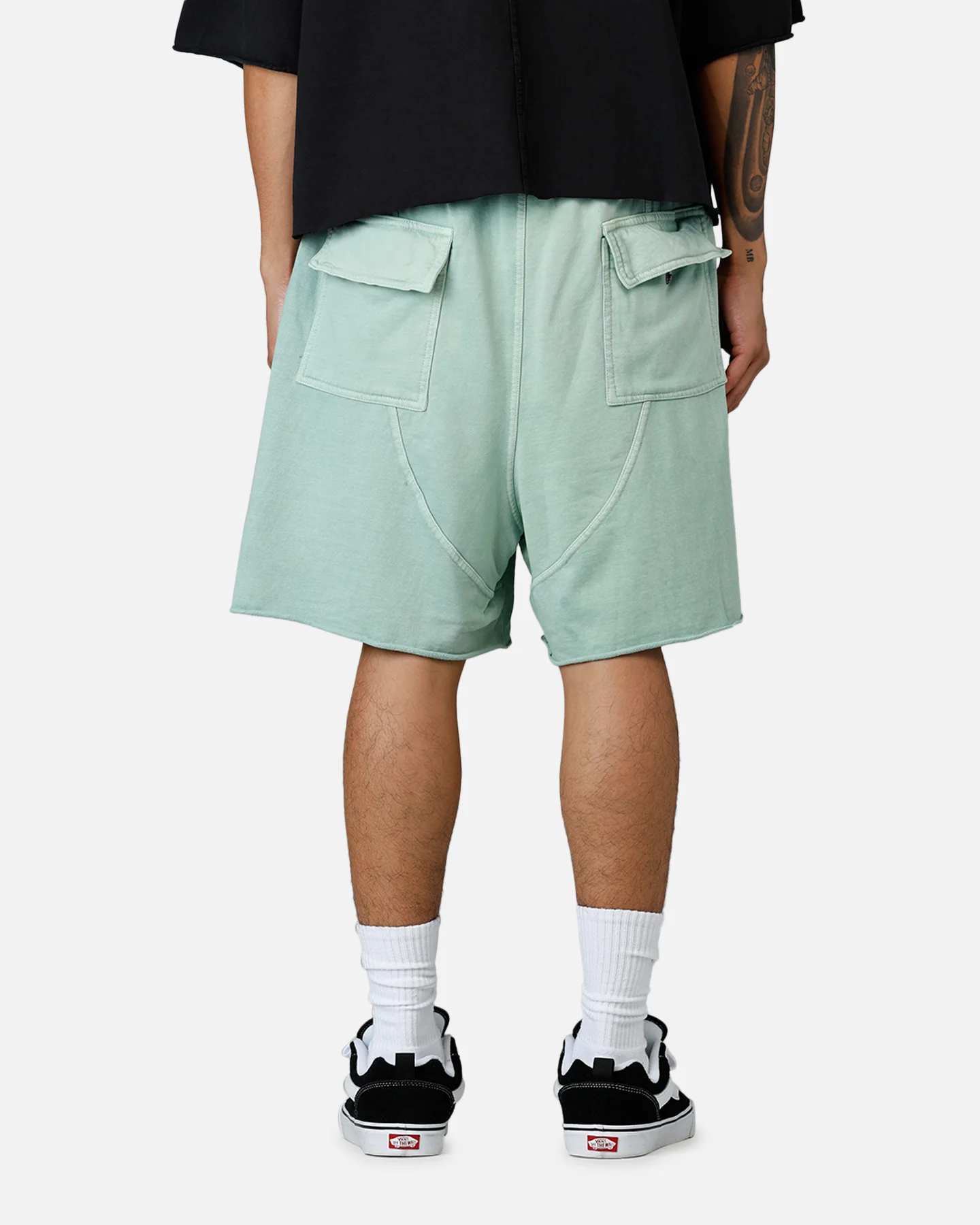 MNML Oversized Cargo Sweat Shorts Seafoam - Image 5