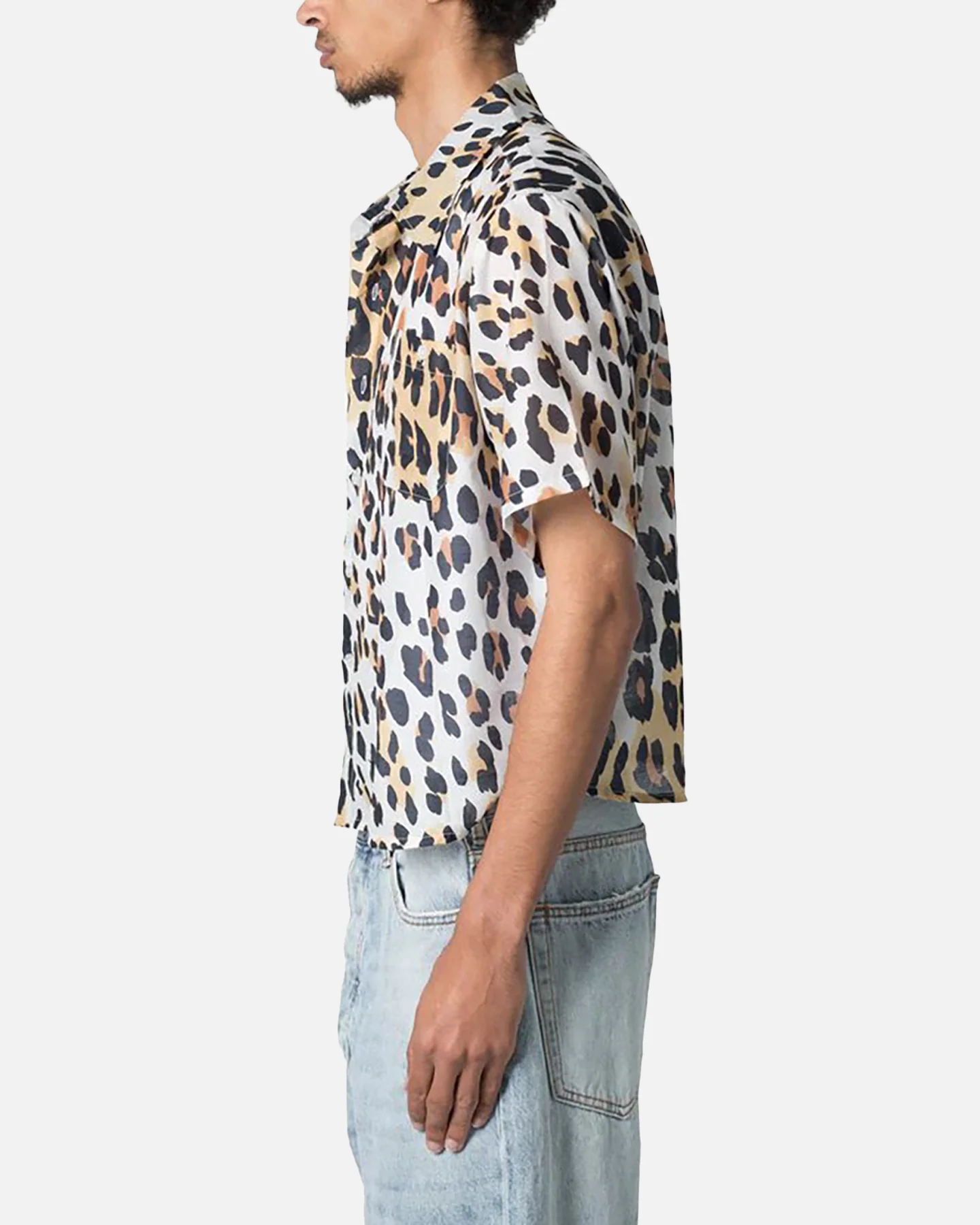 MNML Painted Leopard Short Sleeve Shirt Multi - Image 3