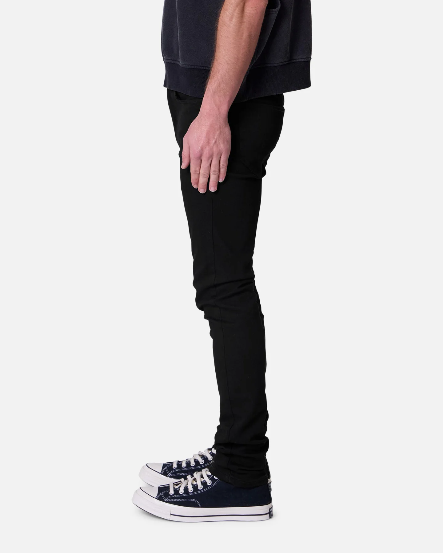 MNML Raw Skinny Denim Jeans Rinsed Black - Image 3