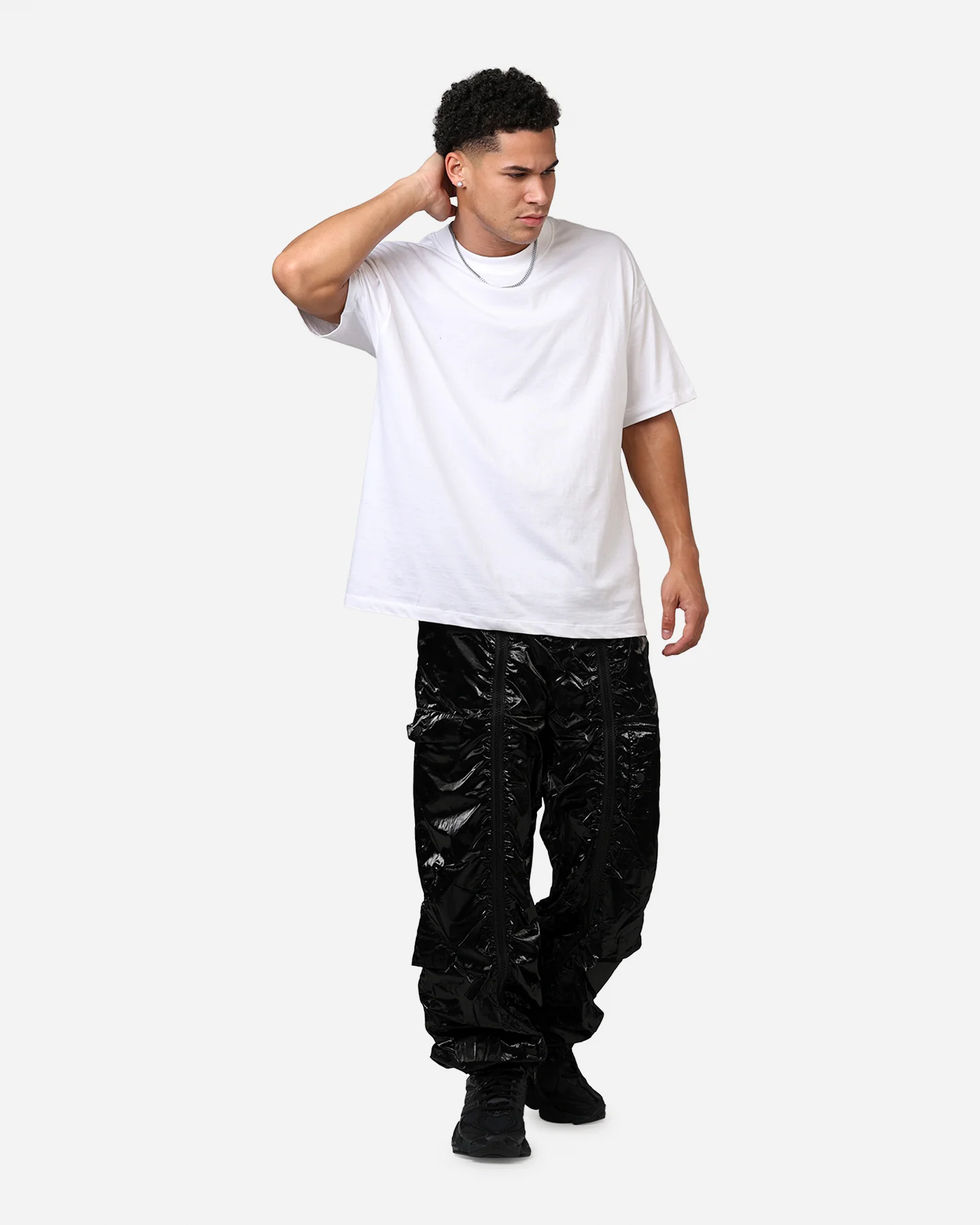 MNML Ruffled Jogger Pants Black - Image 2