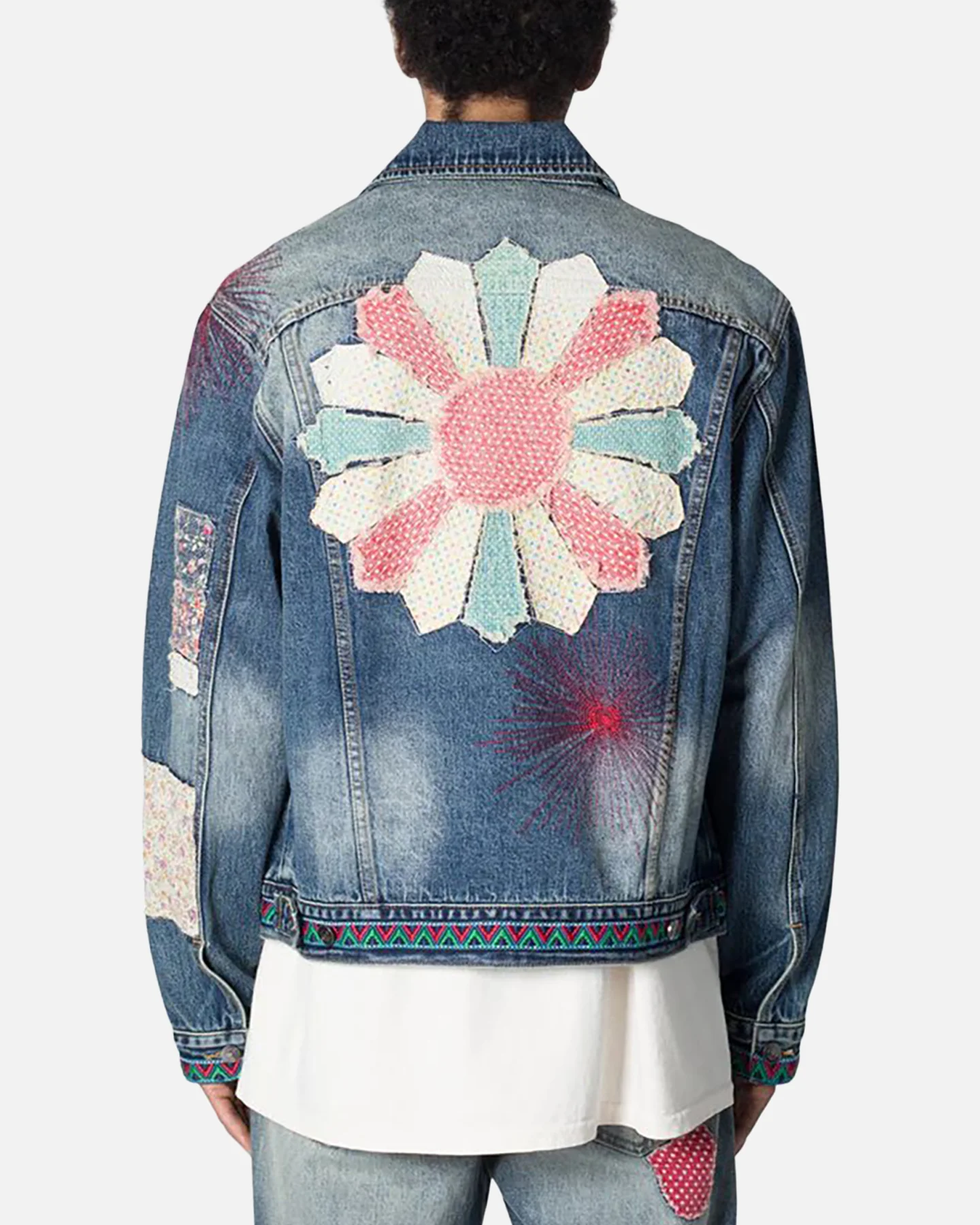 MNML Rugged Trucker Denim Jacket Blue - Image 4