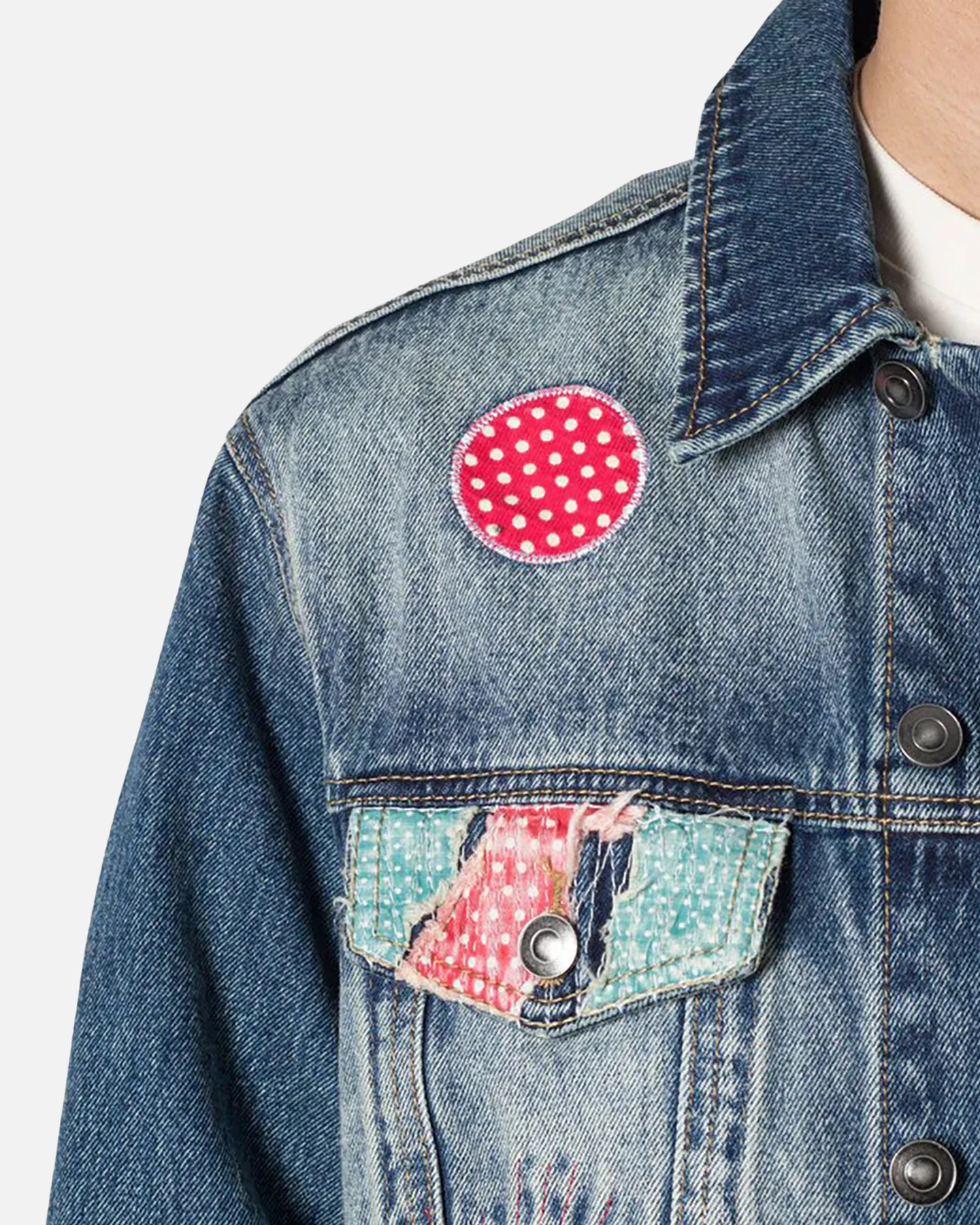 MNML Rugged Trucker Denim Jacket Blue - Image 5