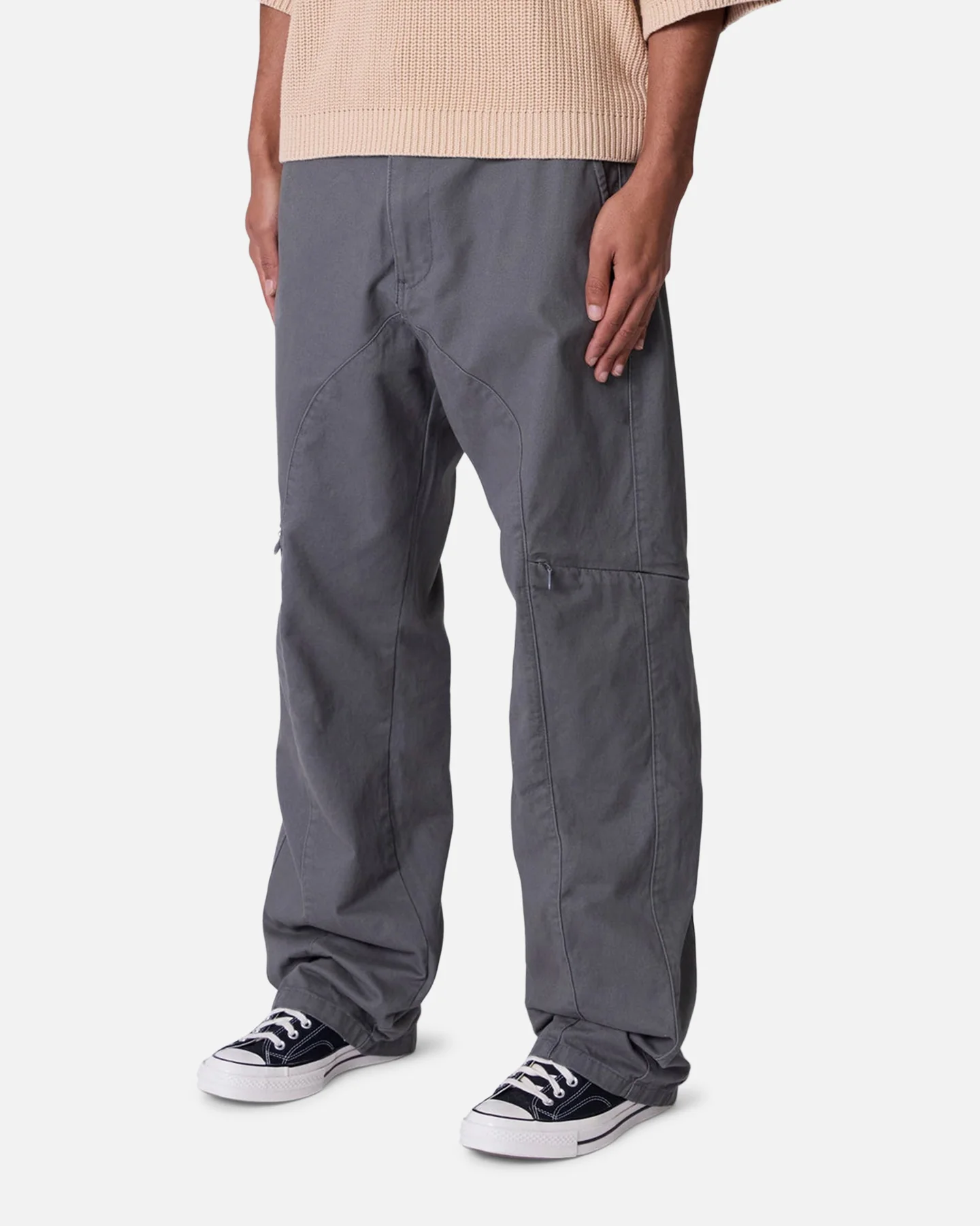 MNML Secret Zipper Cargo Pants Grey - Image 2