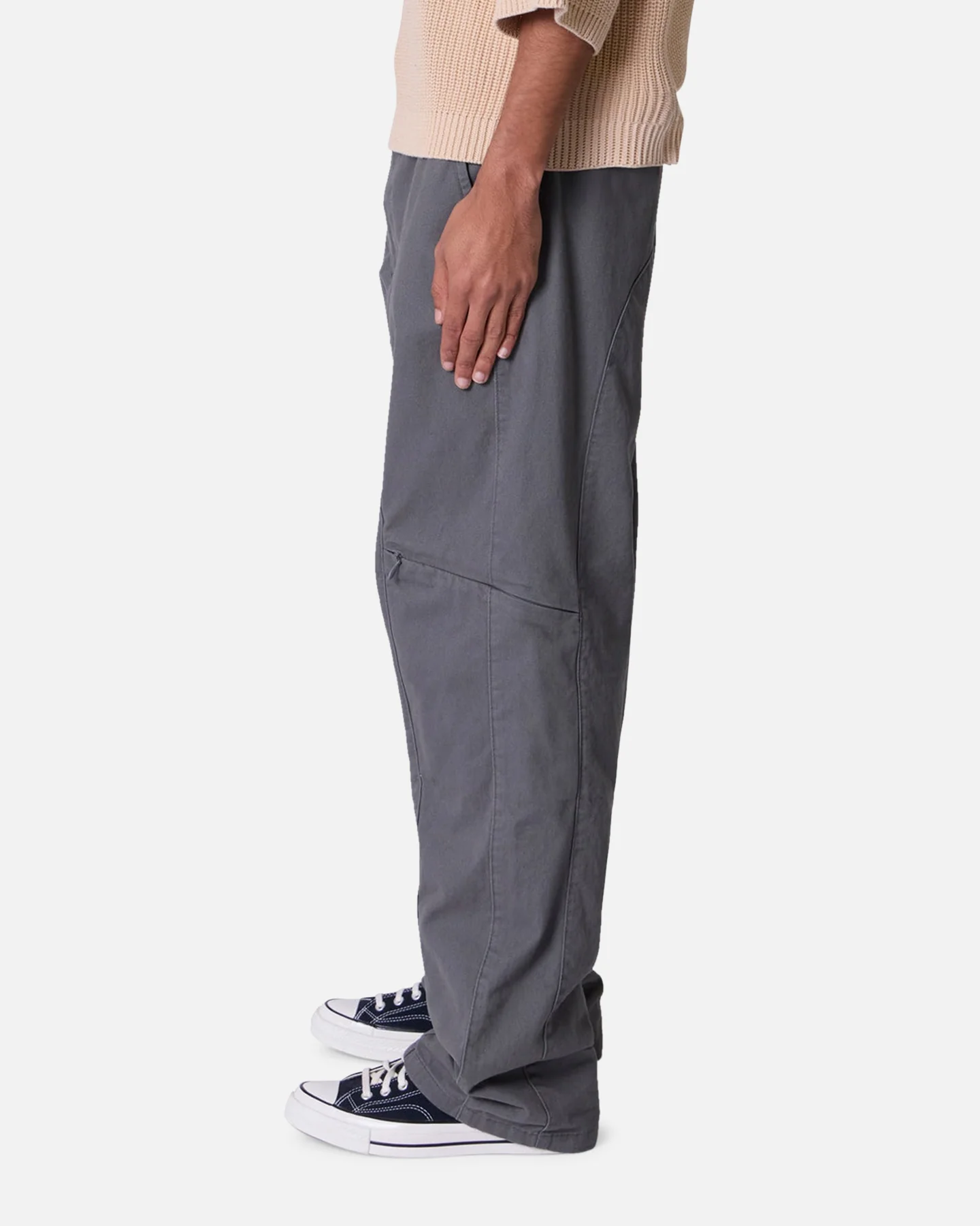MNML Secret Zipper Cargo Pants Grey - Image 3