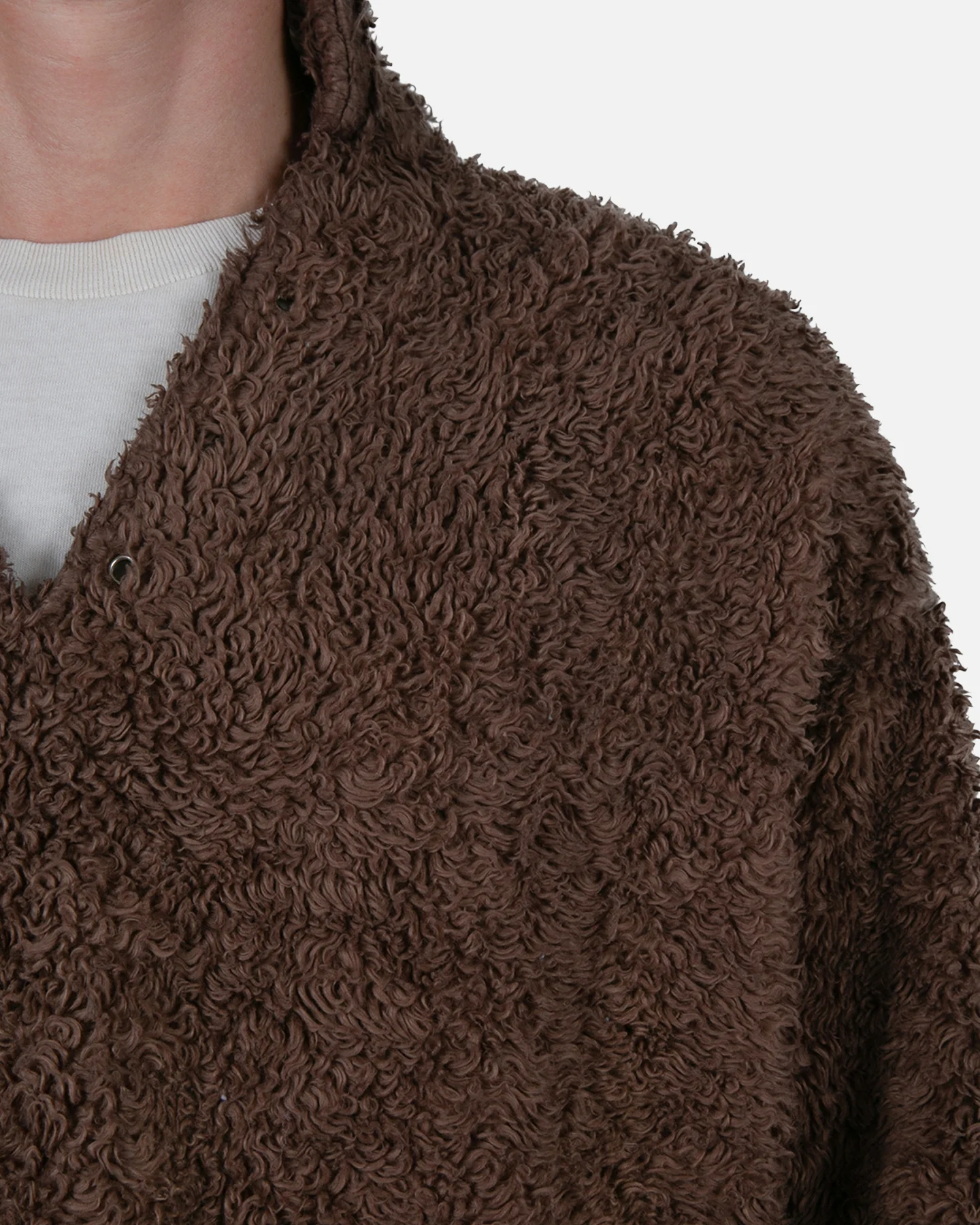 MNML Sherpa Pullover Brown - Image 5