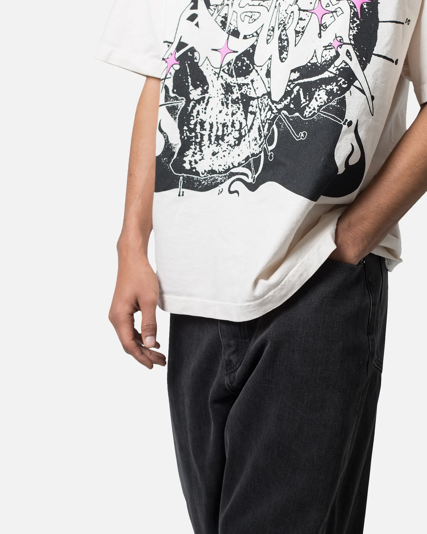 MNML Stars Align T-Shirt Off White - Image 8